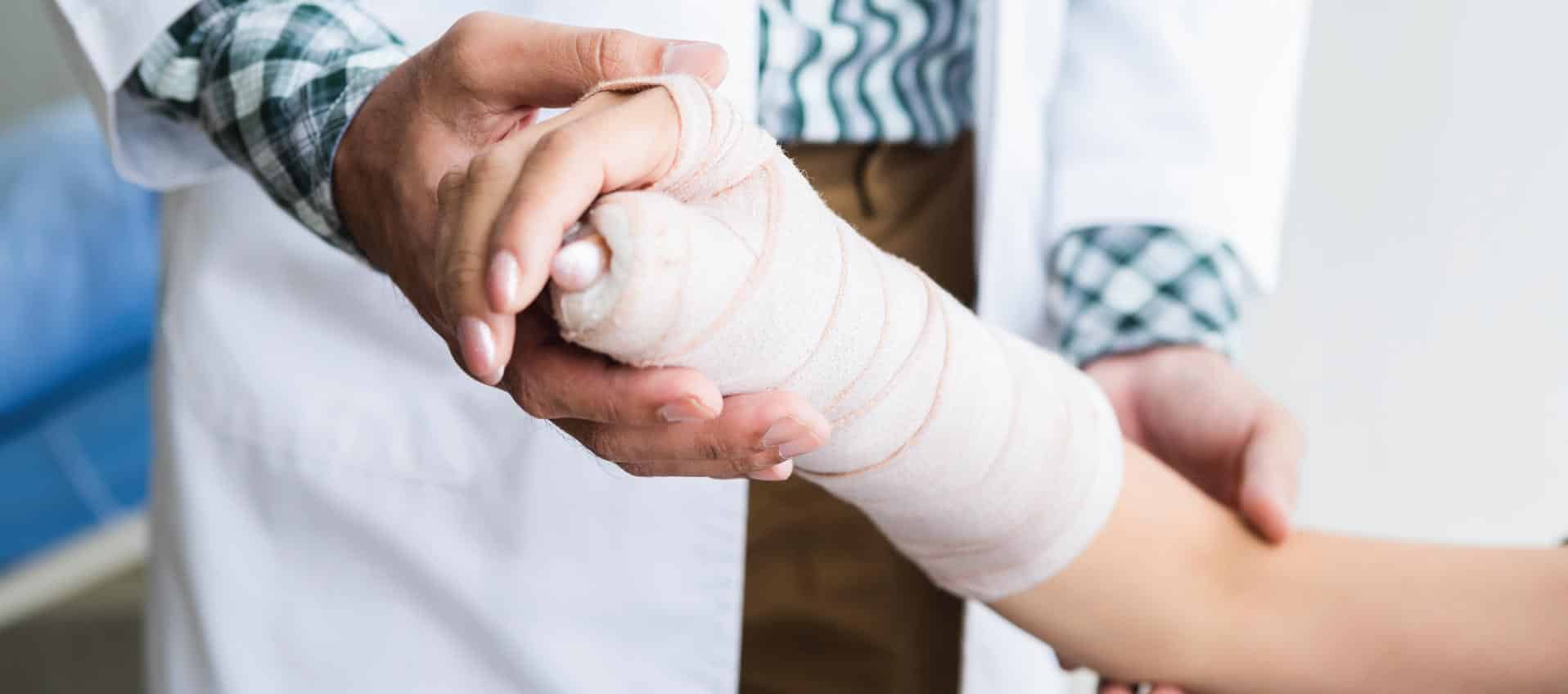 Emergency physician treating broken bone at Priority ER in Odessa Texas serving the Permian Basin