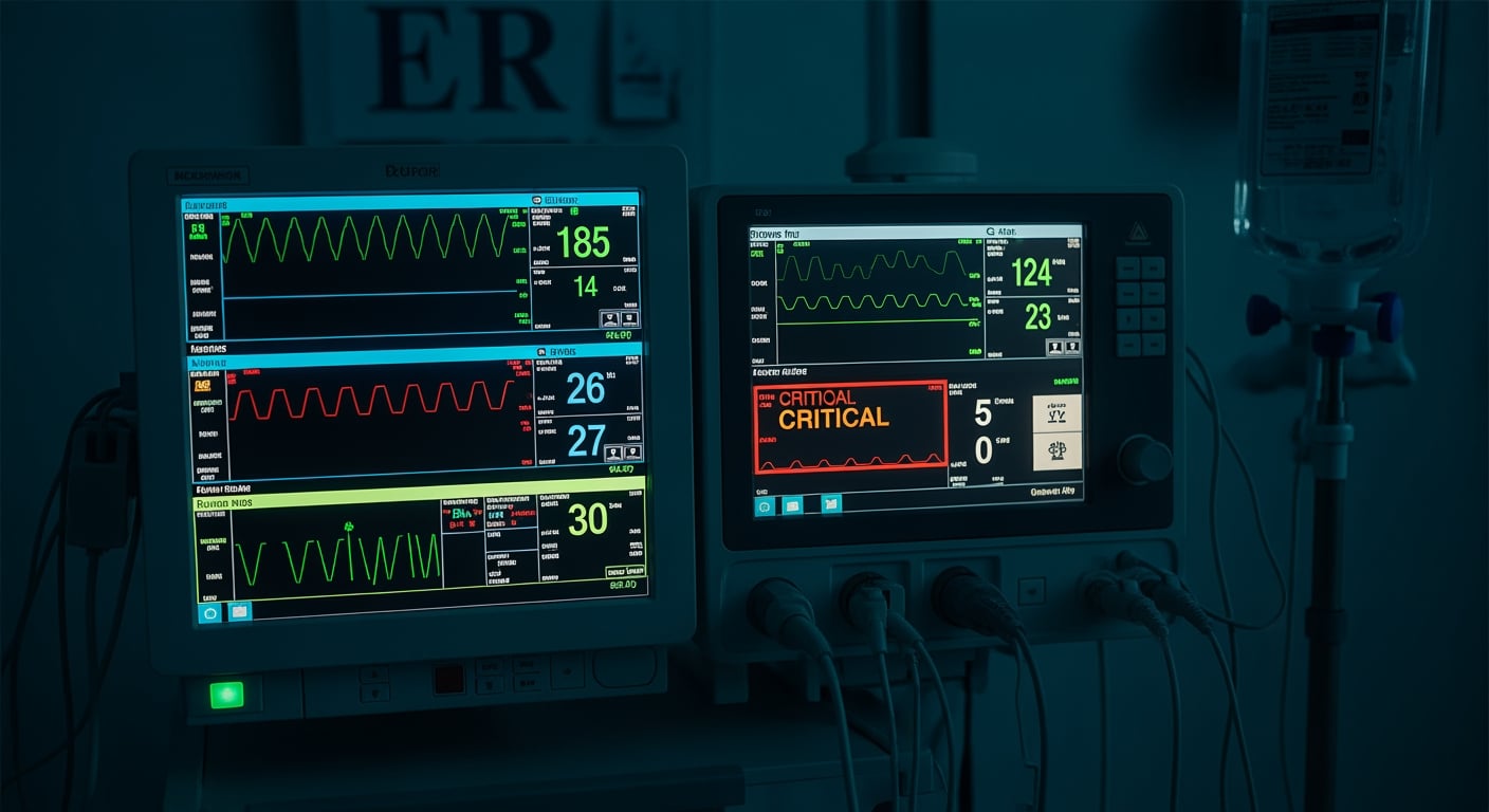 Emergency room cardiac monitoring at Priority ER Odessa with advanced diagnostic equipment
