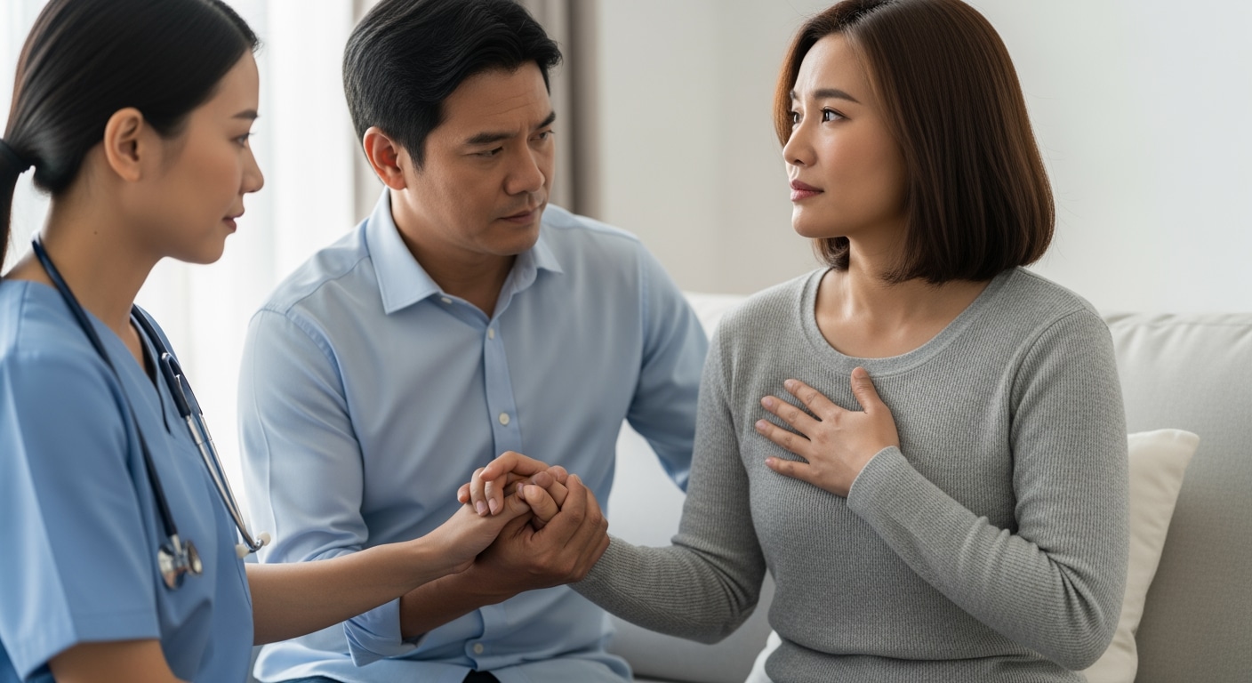 Emergency room physician performing cardiac assessment at Priority ER