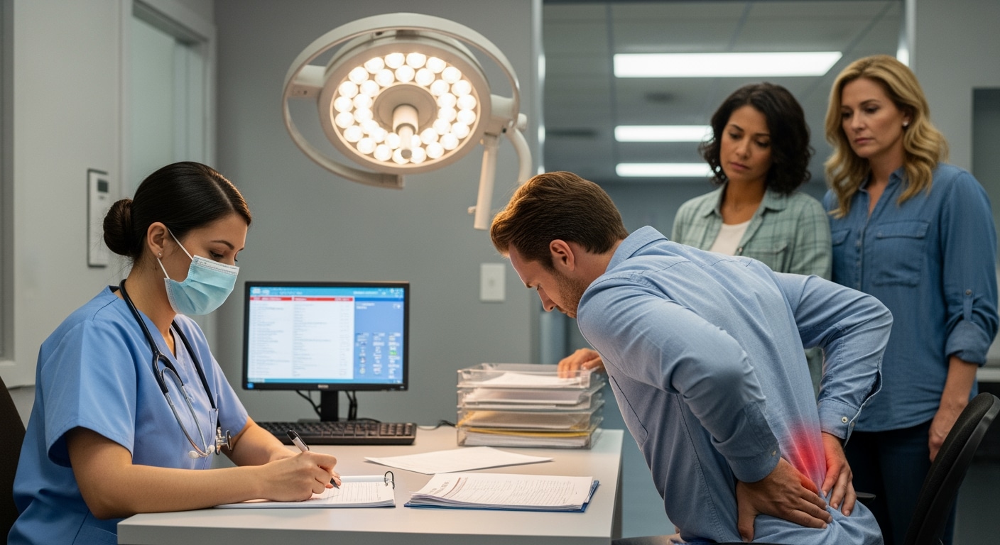 Board-certified emergency physician treating patient during overnight hours at Priority ER