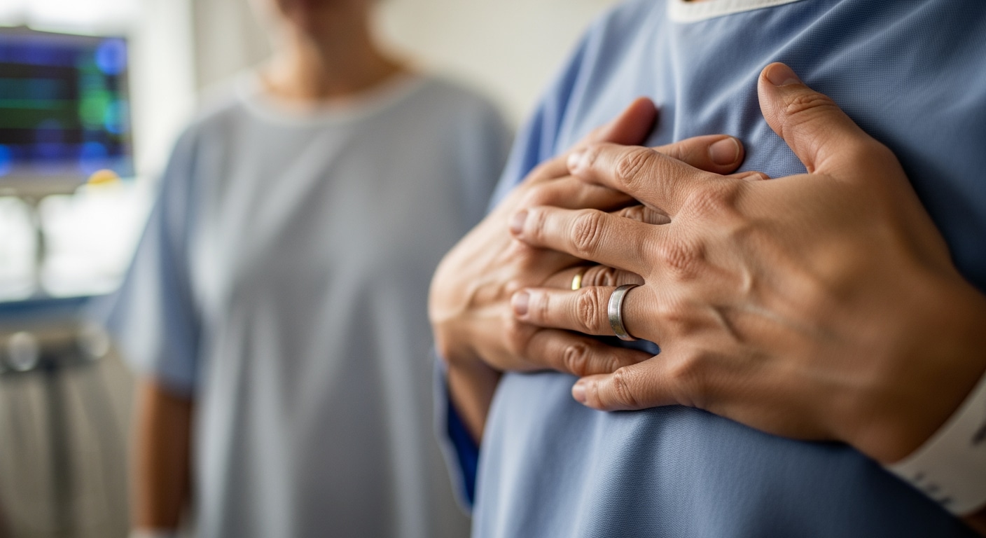 Board-certified emergency physician interpreting EKG for chest pain patient