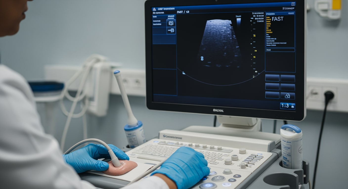 Emergency ultrasound imaging room at Priority ER Odessa with advanced diagnostic equipment