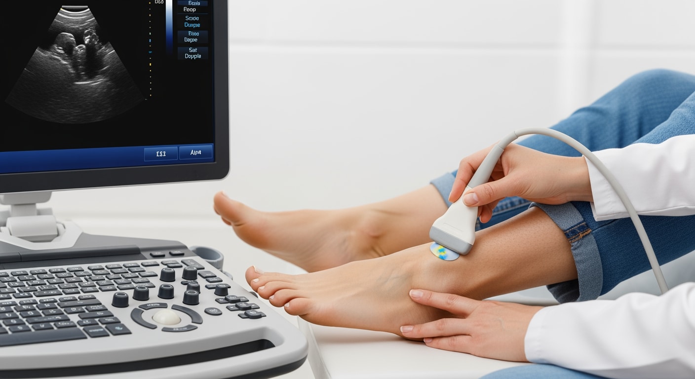 Board-certified physician performing emergency ultrasound at Priority ER