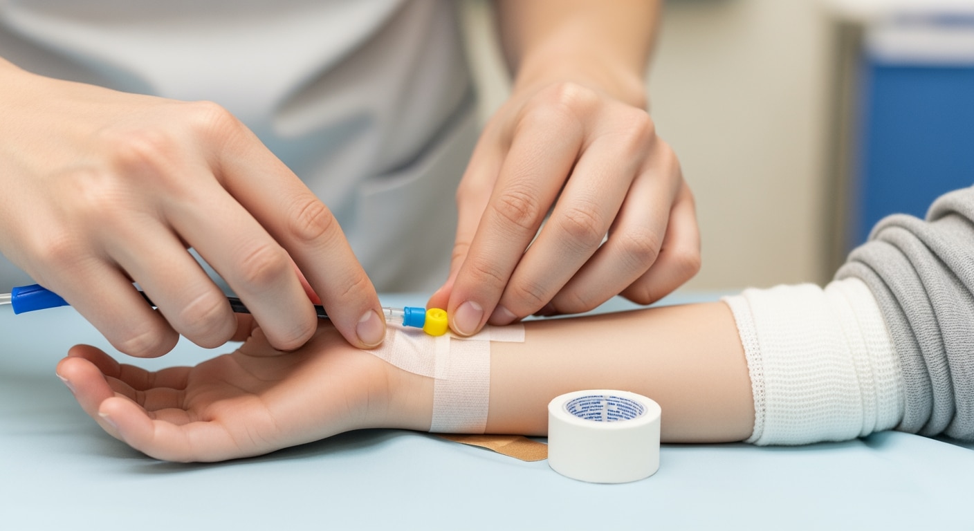 Child receiving nebulizer treatment for asthma at Priority ER