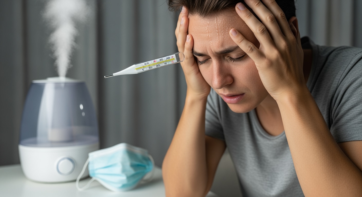 Medical professional performing rapid flu testing at Priority ER