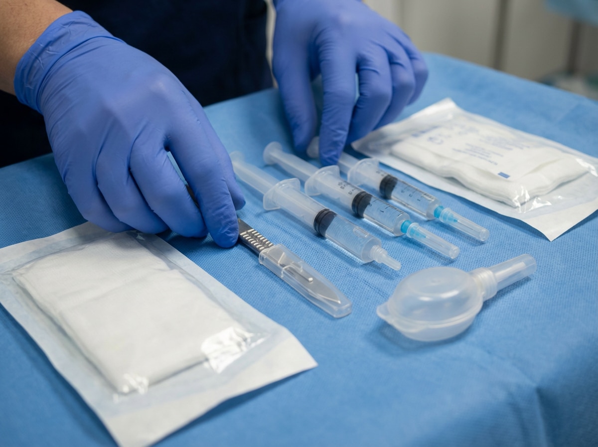 Emergency abscess drainage room at Priority ER Odessa with sterile equipment