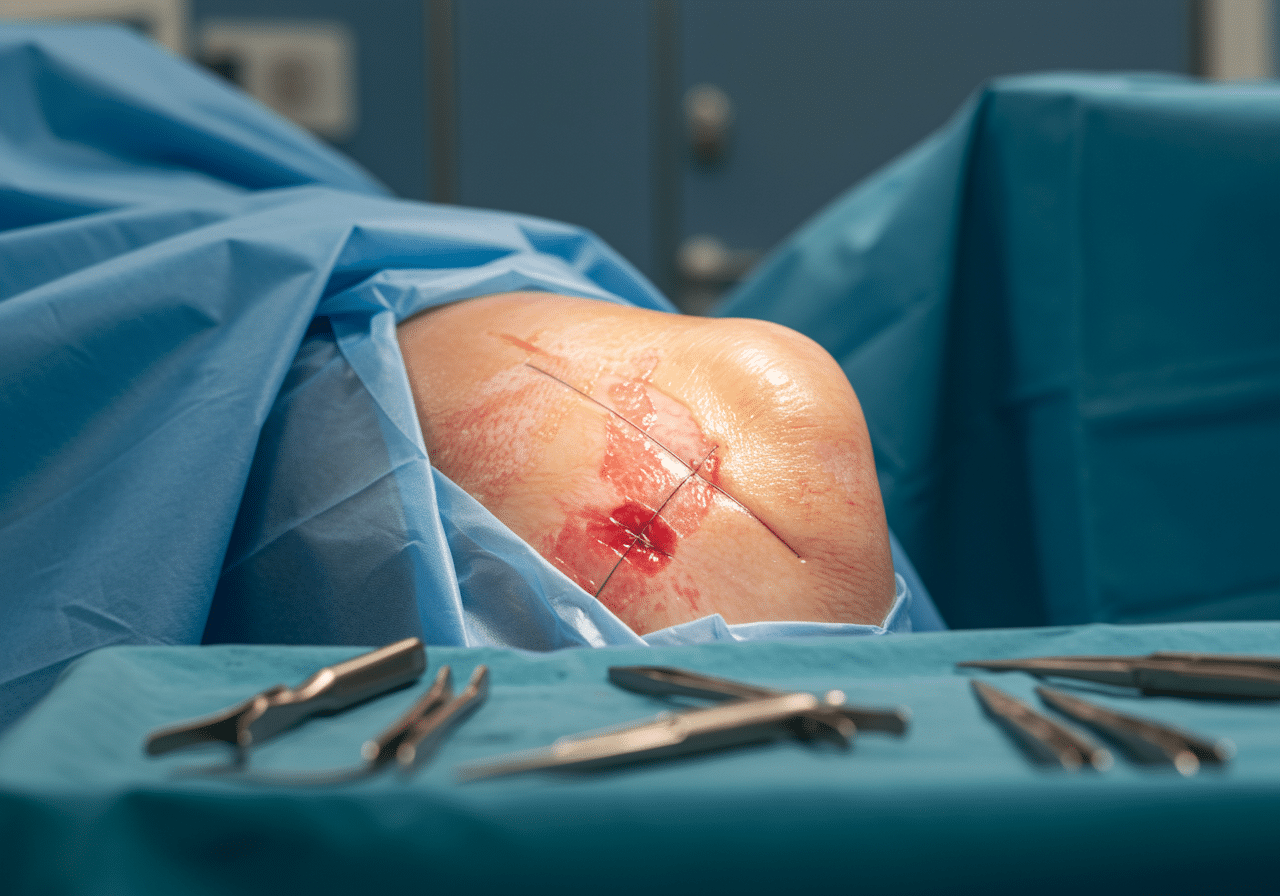 Priority ER tendon and ligament injury emergency team evaluating patient