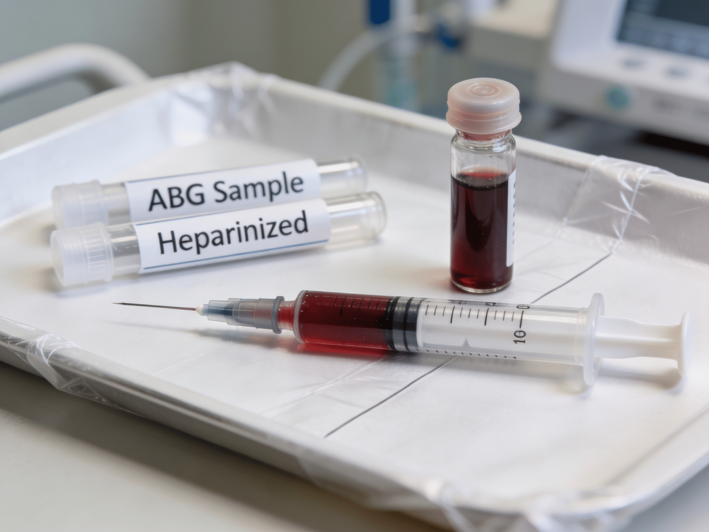 Emergency physician performing arterial blood gas puncture for ABG testing at Priority ER