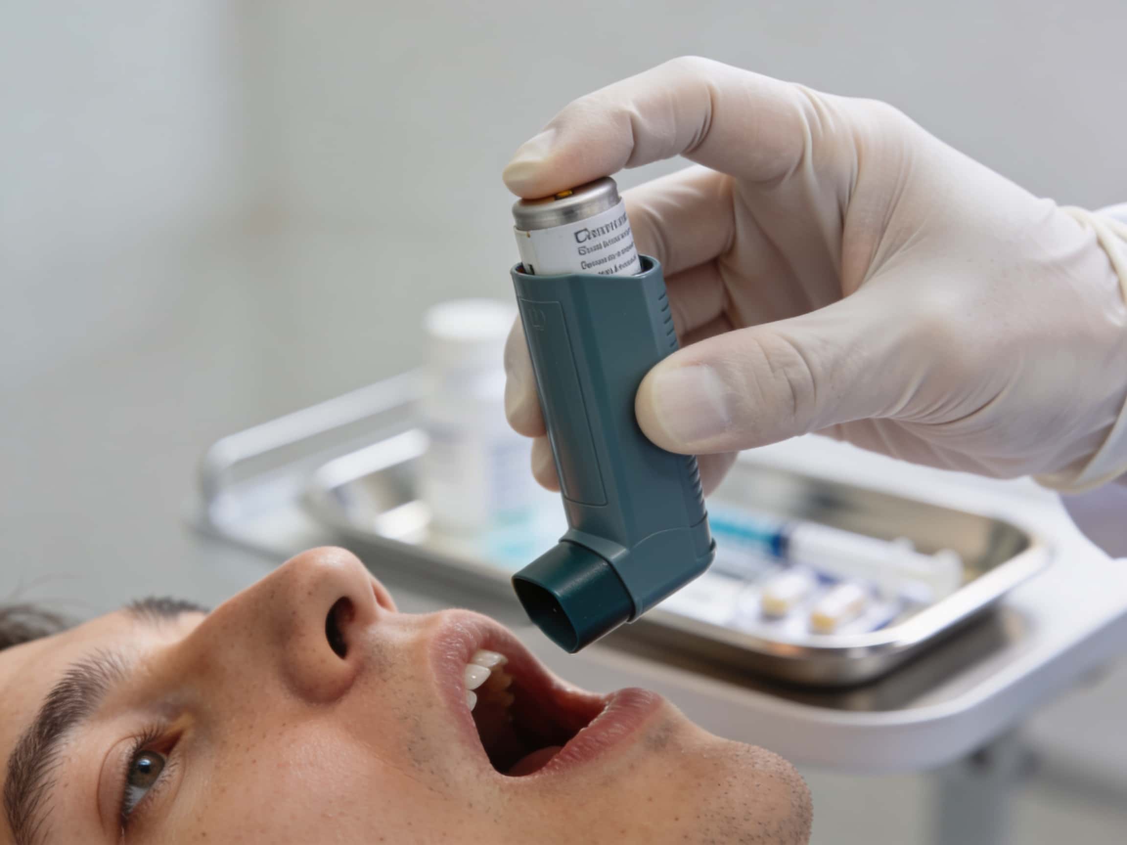 Emergency asthma treatment room at Priority ER Odessa with respiratory equipment