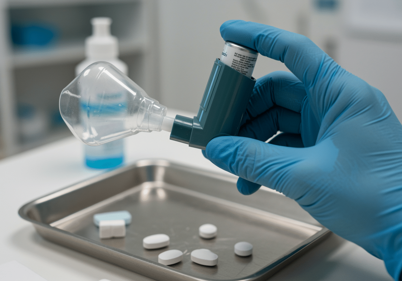 Emergency physician administering nebulizer treatment for asthma at Priority ER