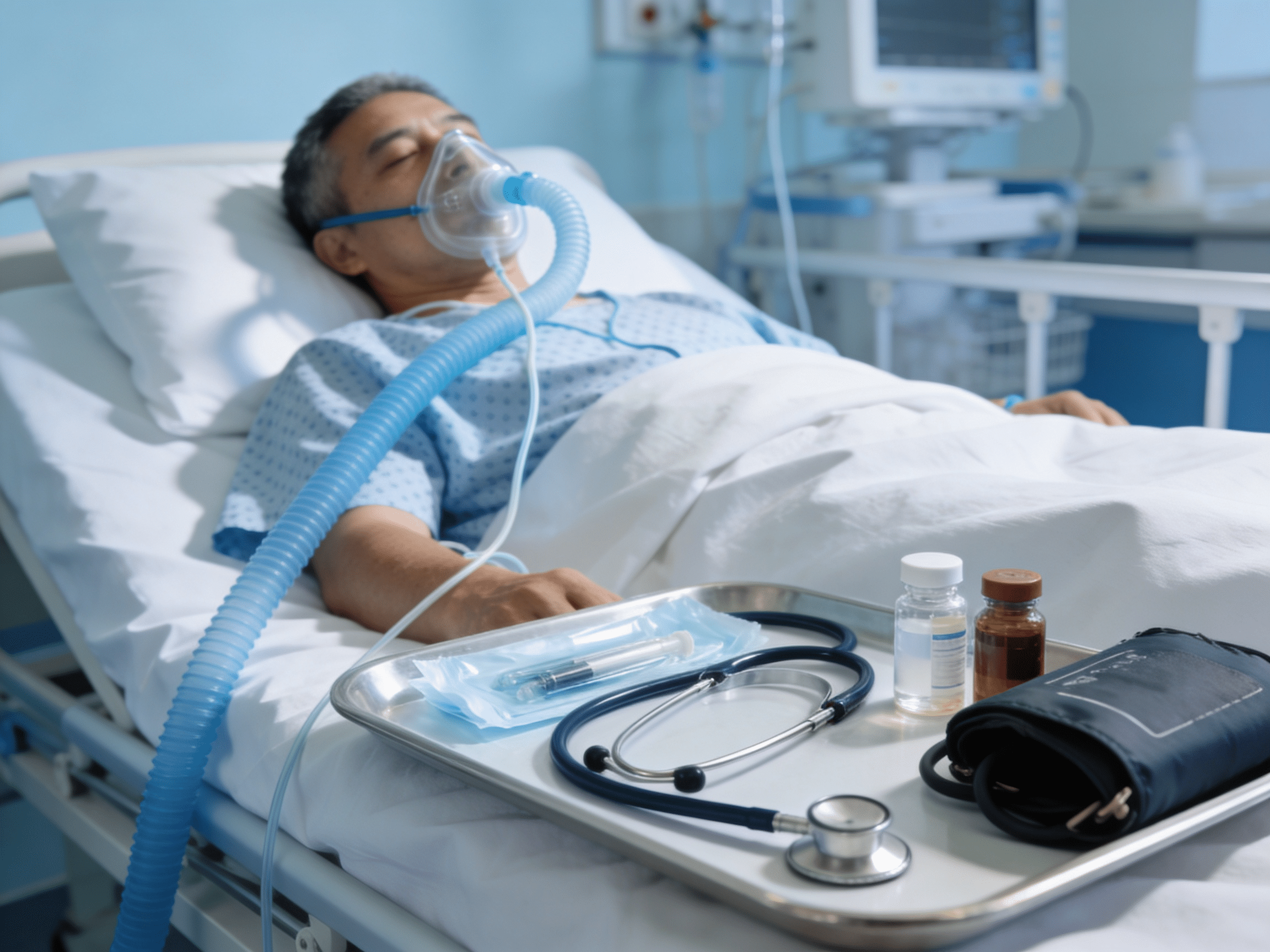 Proper inhaler technique demonstration for asthma control