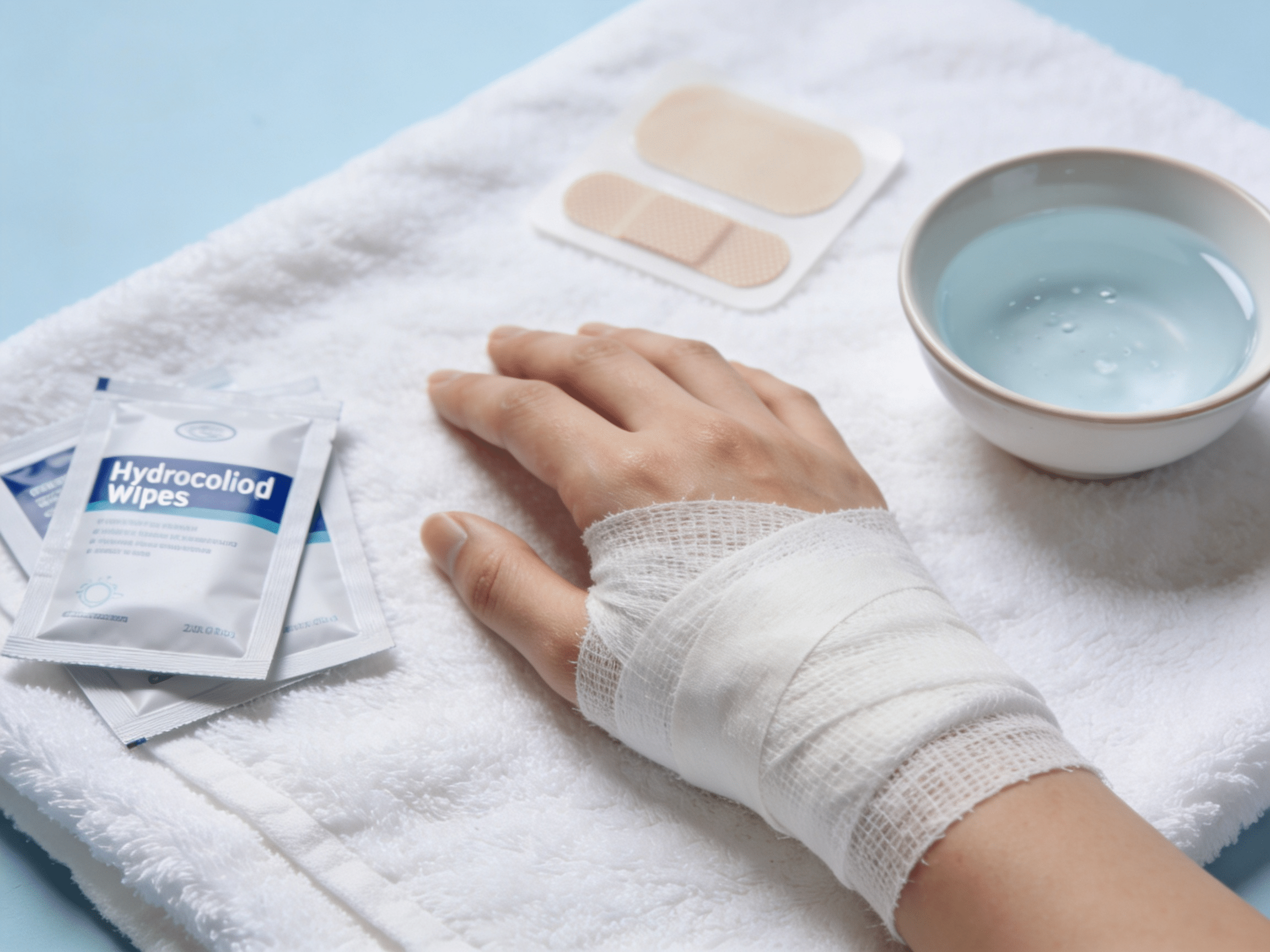 Emergency physician applying specialized burn dressing at Priority ER