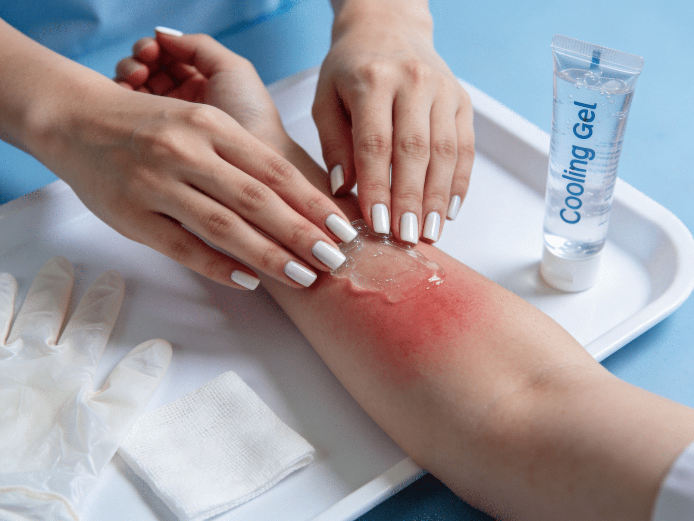 Family applying sunscreen showing proper sun protection for burn prevention
