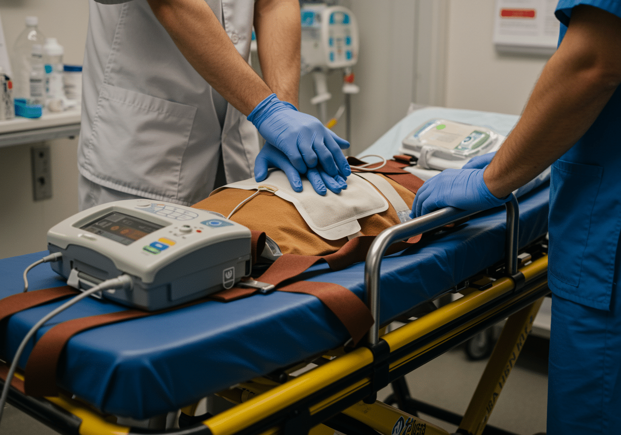 Emergency cardiopulmonary monitoring and ventilator equipment at Priority ER Odessa