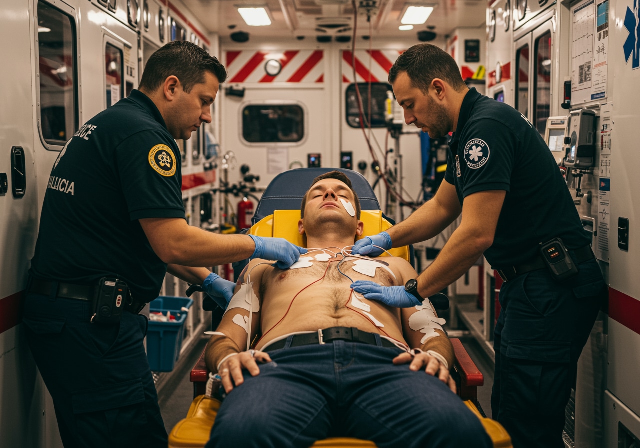 Cardiac catheterization laboratory for emergency heart attack treatment