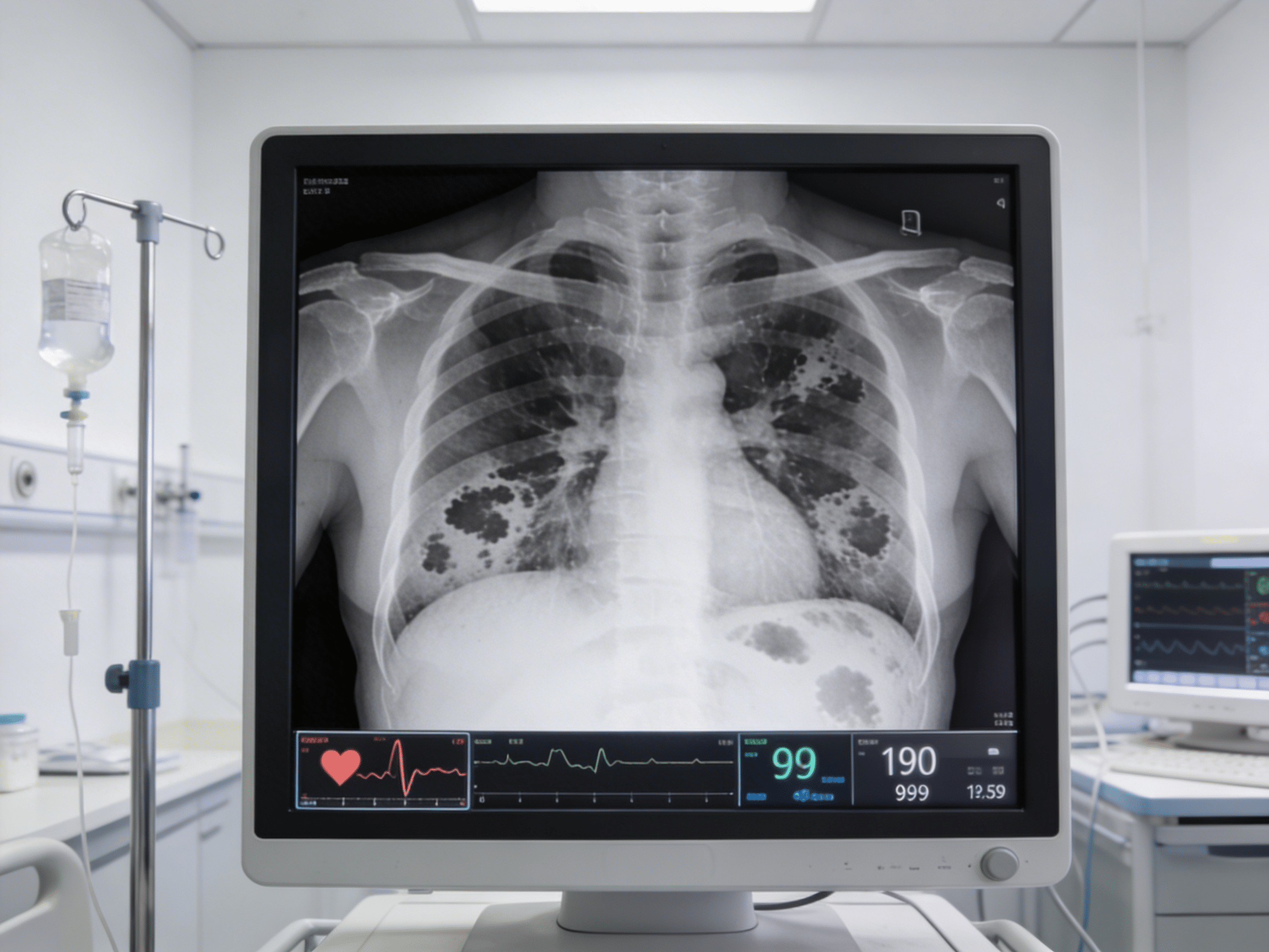 Healthcare worker administering pneumonia vaccination to patient