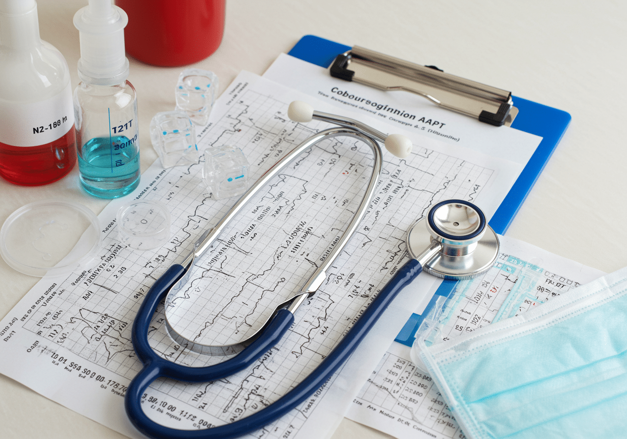 Emergency physician reviewing coagulation studies PT INR aPTT results at Priority ER