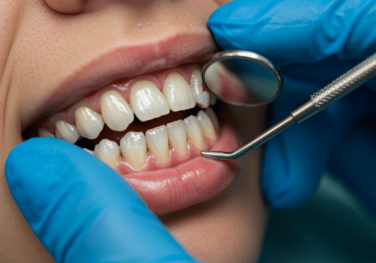 Emergency physician providing dental emergency assessment at Priority ER