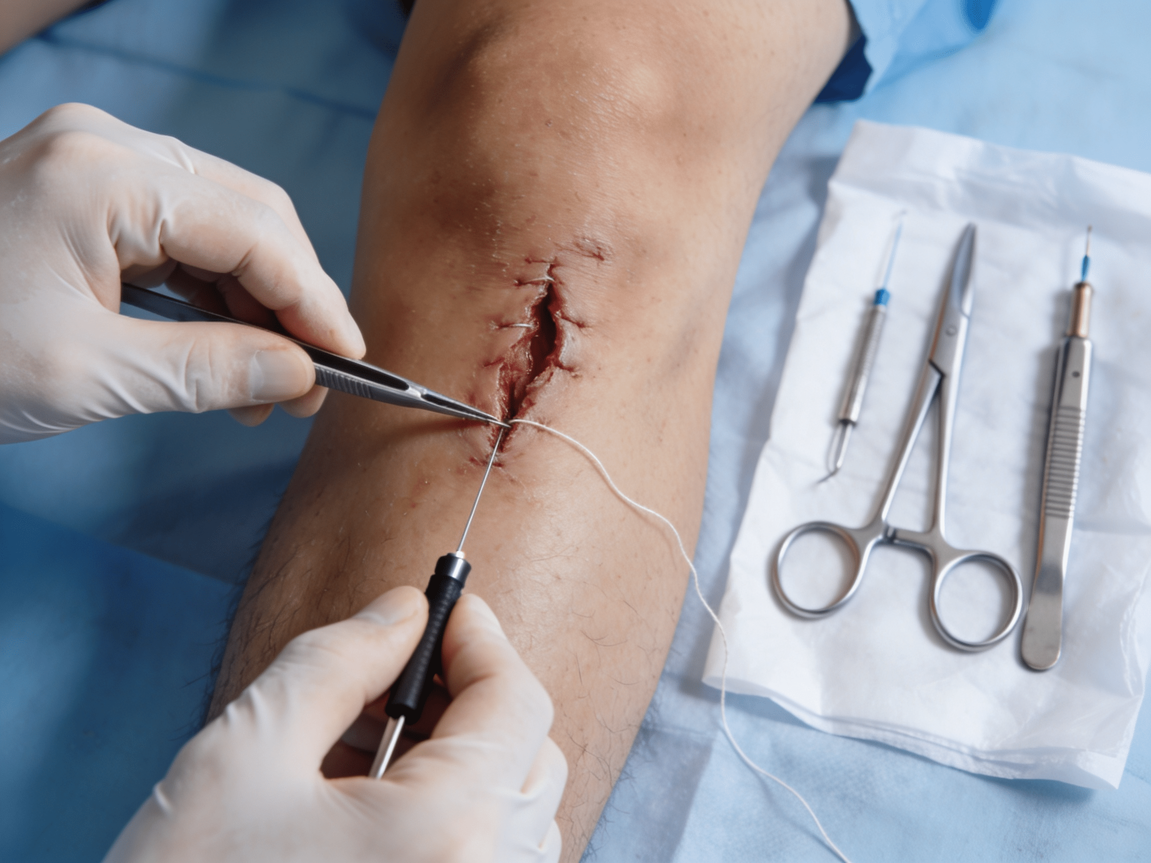 West Texas worker showing proper safety equipment for laceration prevention