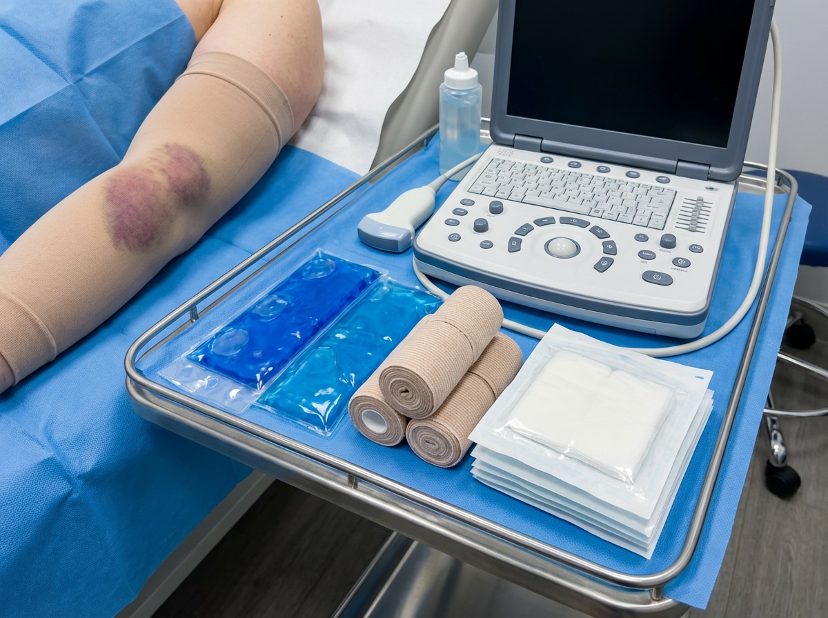 Emergency ultrasound imaging room at Priority ER Odessa for hematoma assessment