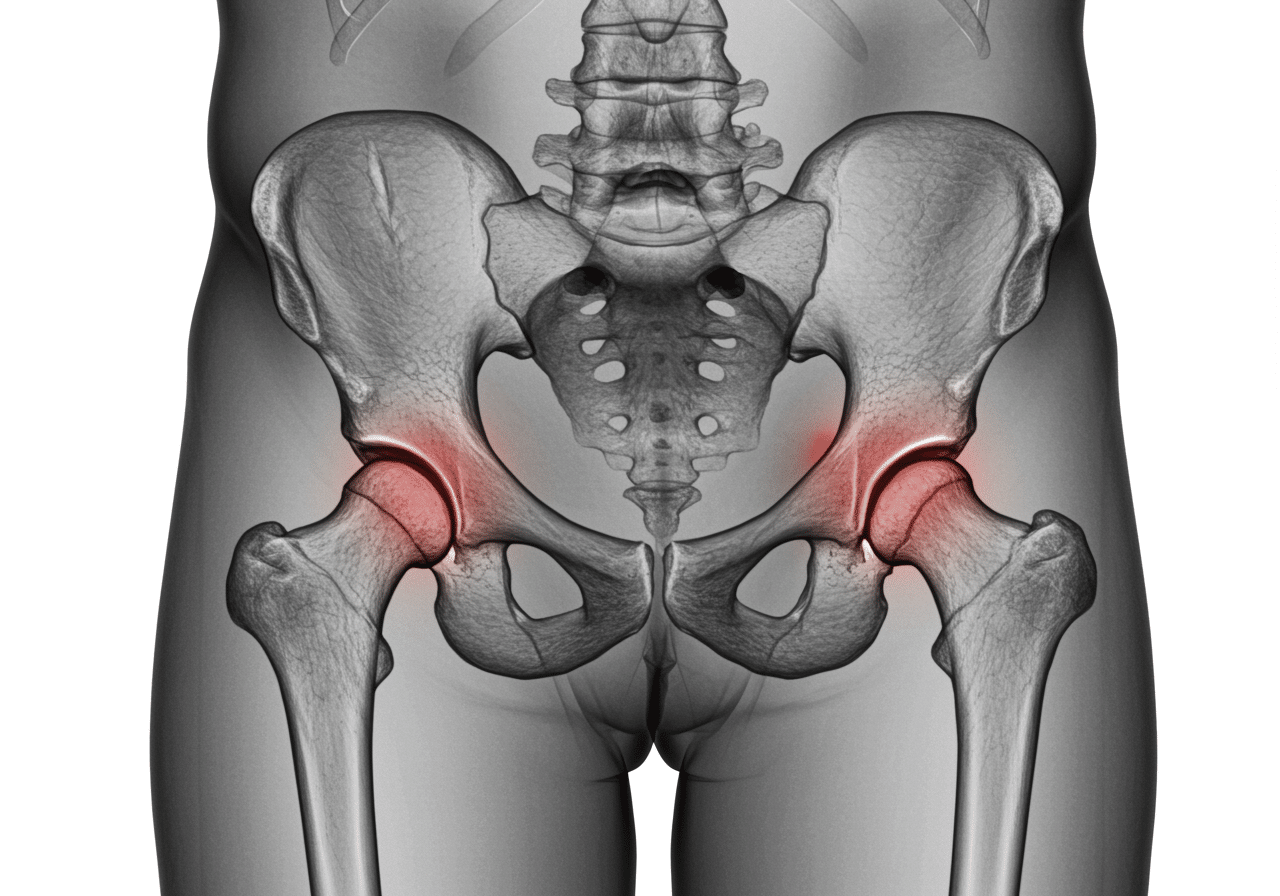 Elderly woman receiving bone density screening for osteoporosis prevention