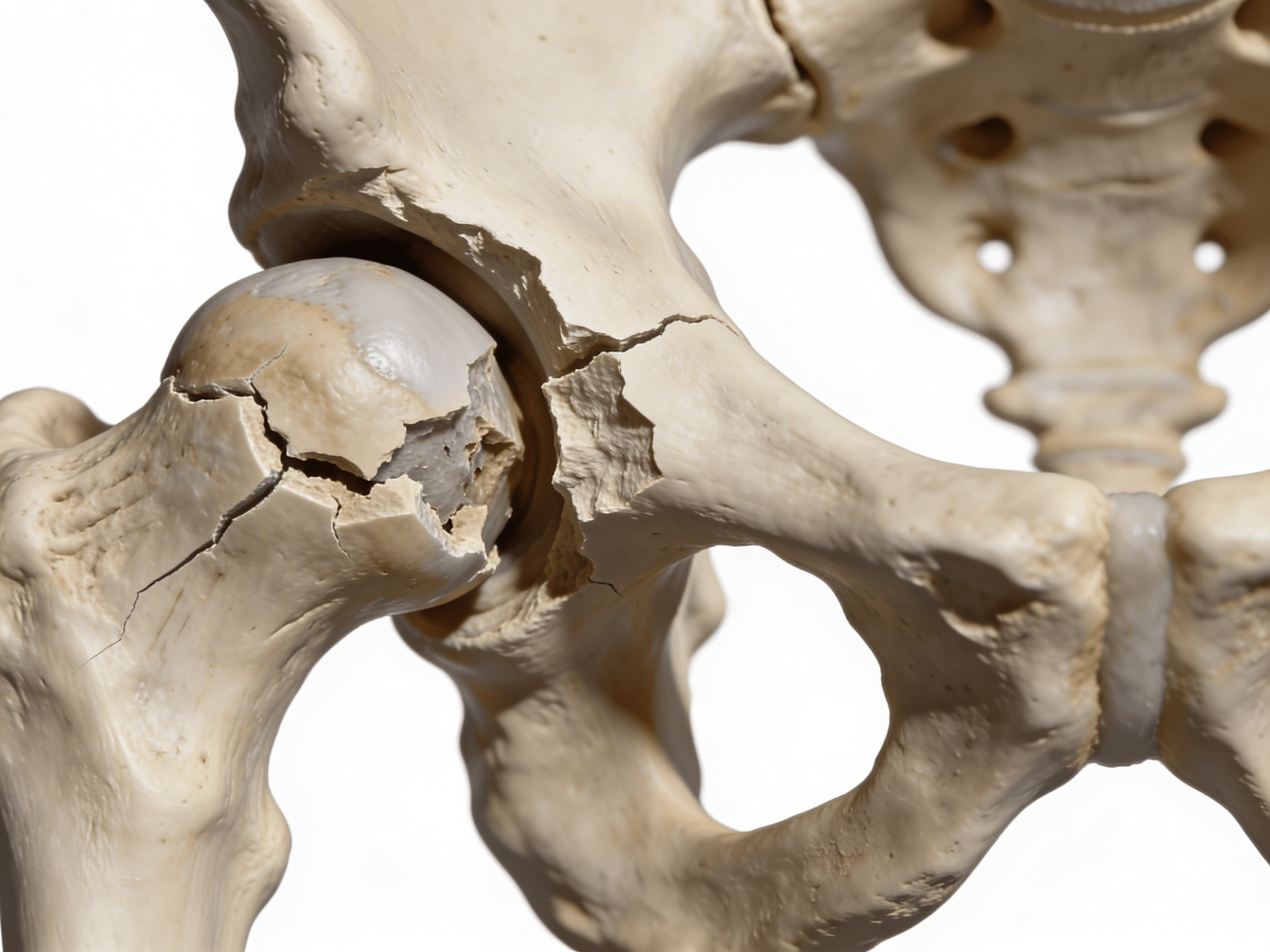 Priority ER hip fracture trauma team treating elderly patient