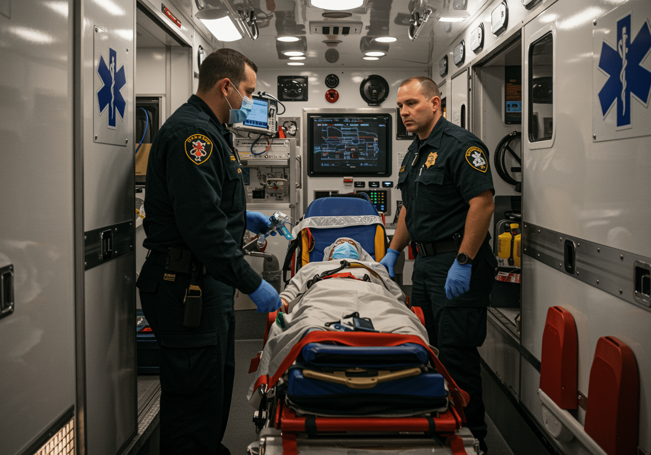 Priority ER medical team providing emergency seizure treatment and neurological evaluation