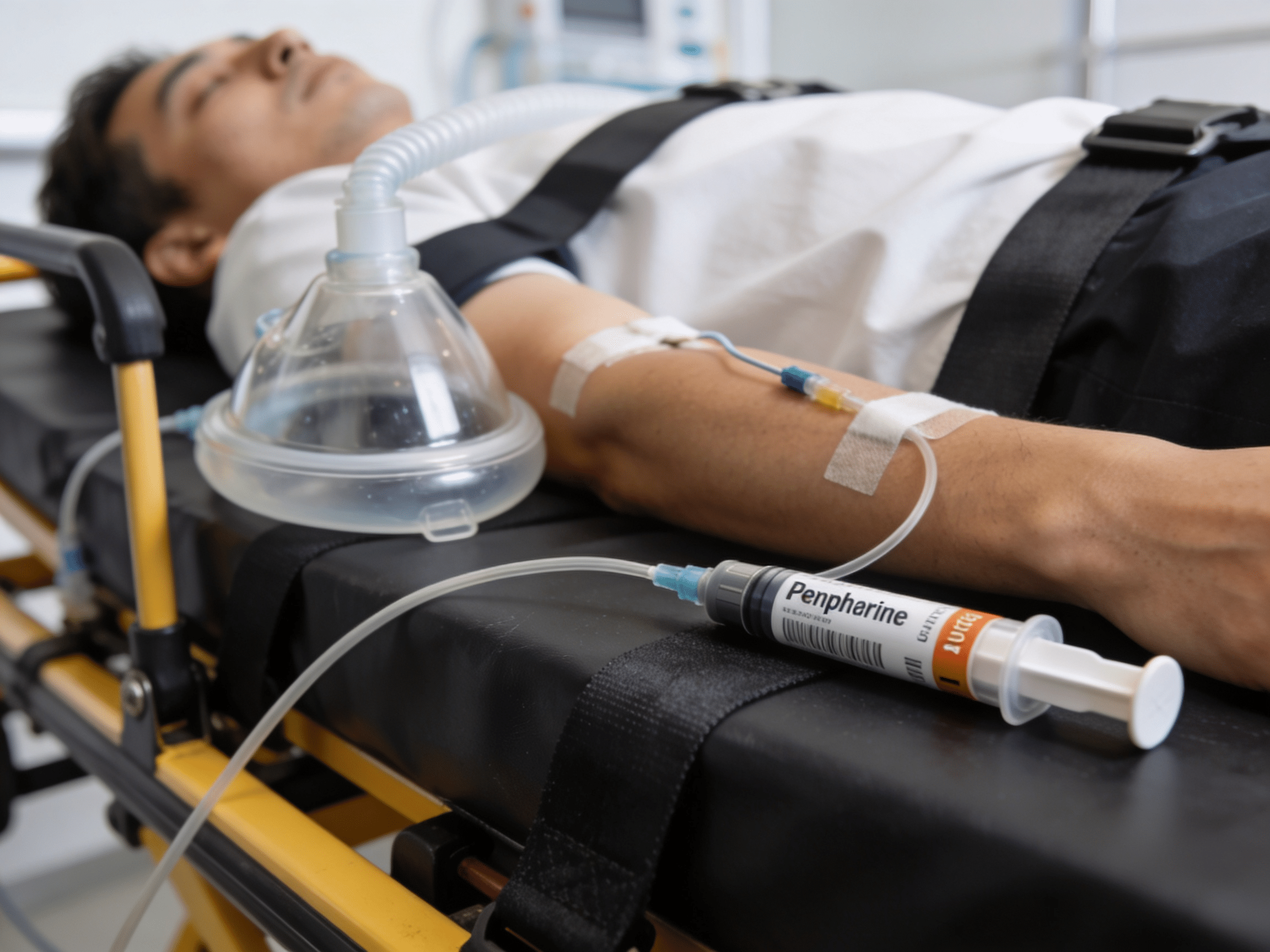 Proper EpiPen auto-injector use demonstration for anaphylaxis