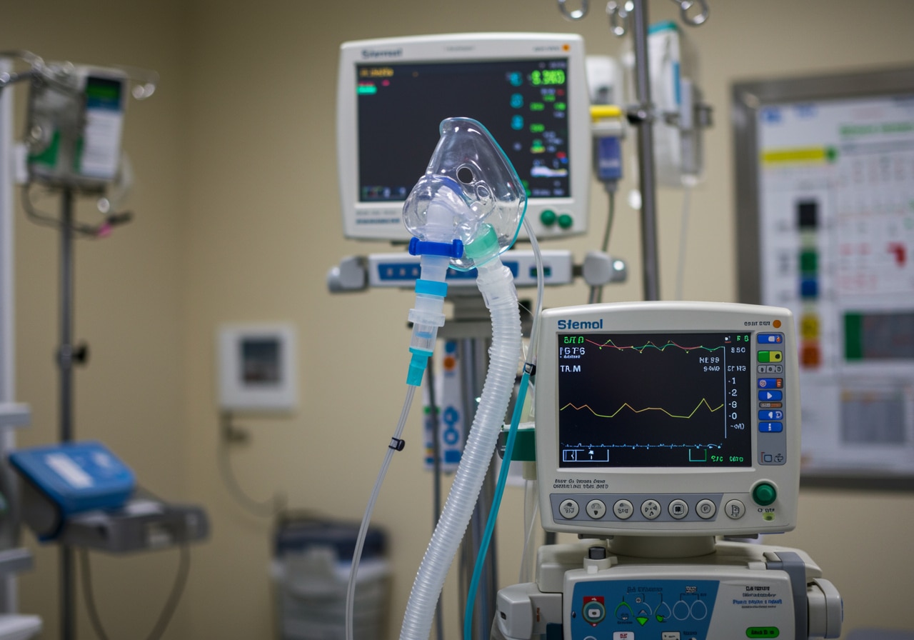 Emergency chest x-ray detecting pneumonia causing respiratory distress at Priority ER
