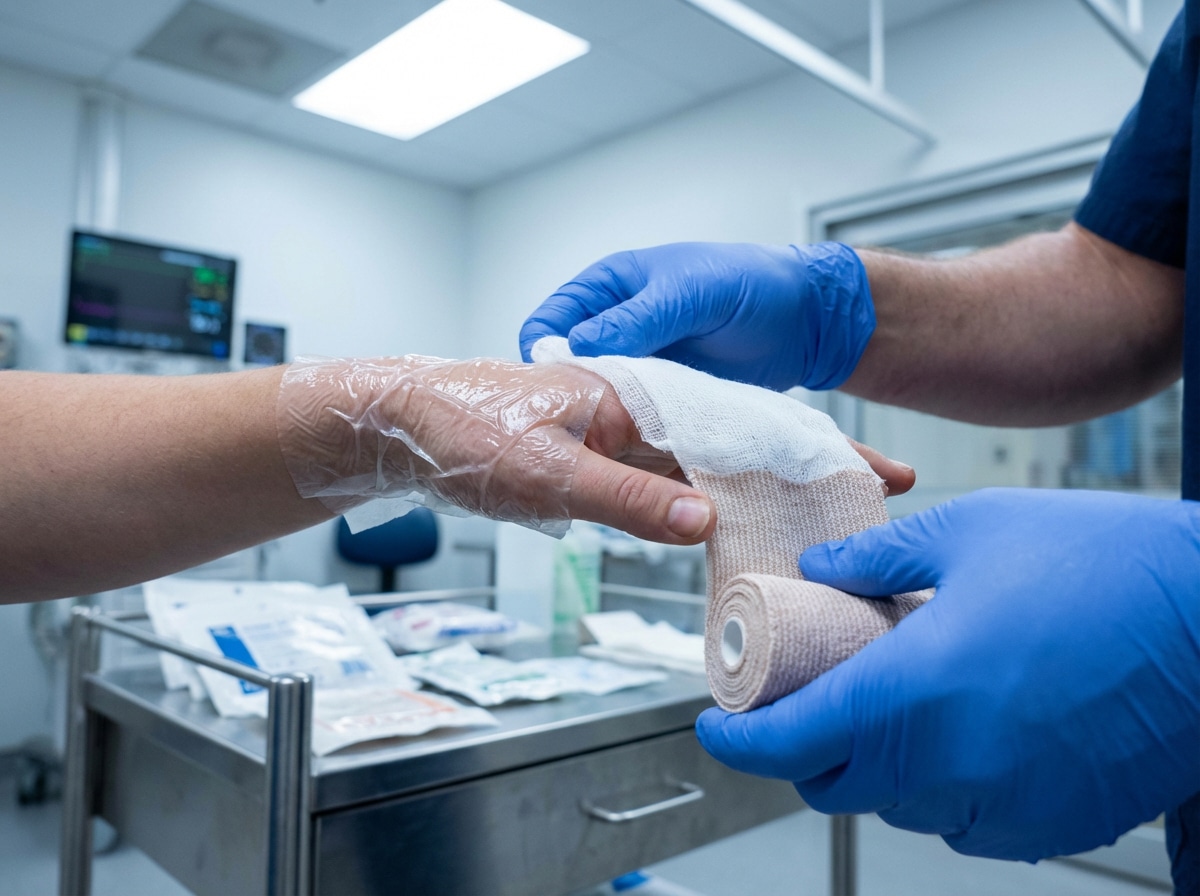 Oil refinery worker in protective gear in West Texas