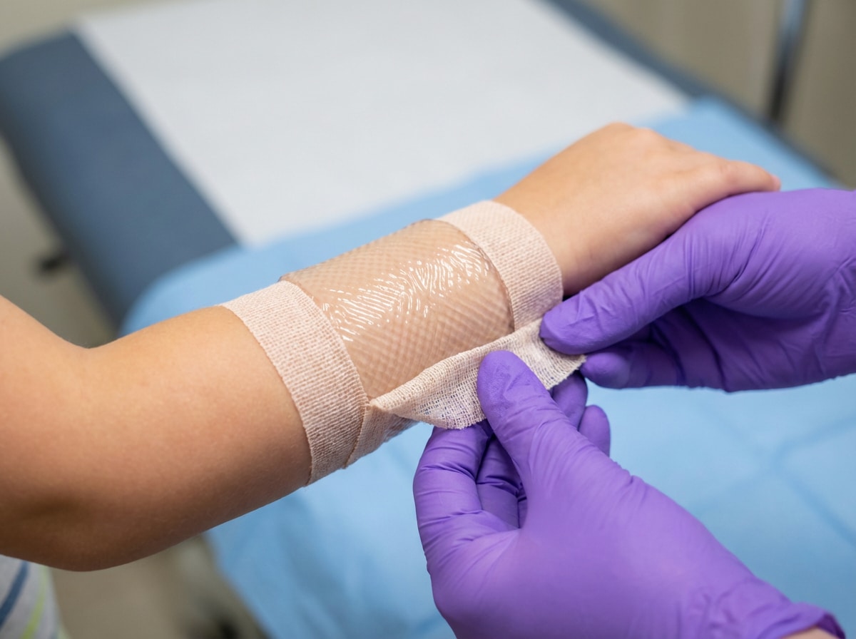 Industrial workers learning hemorrhage control and tourniquet application techniques
