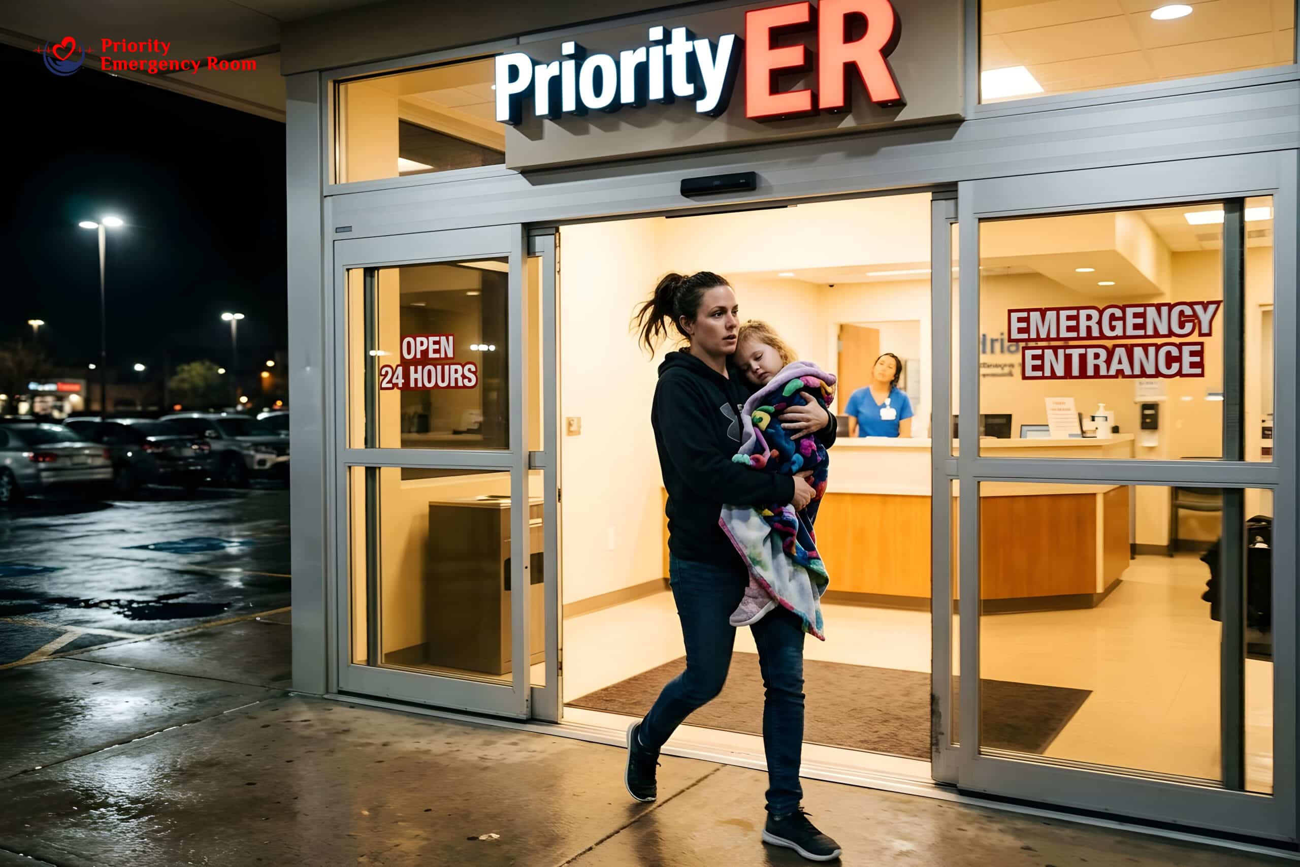 Child with fever - thermometer showing high temperature