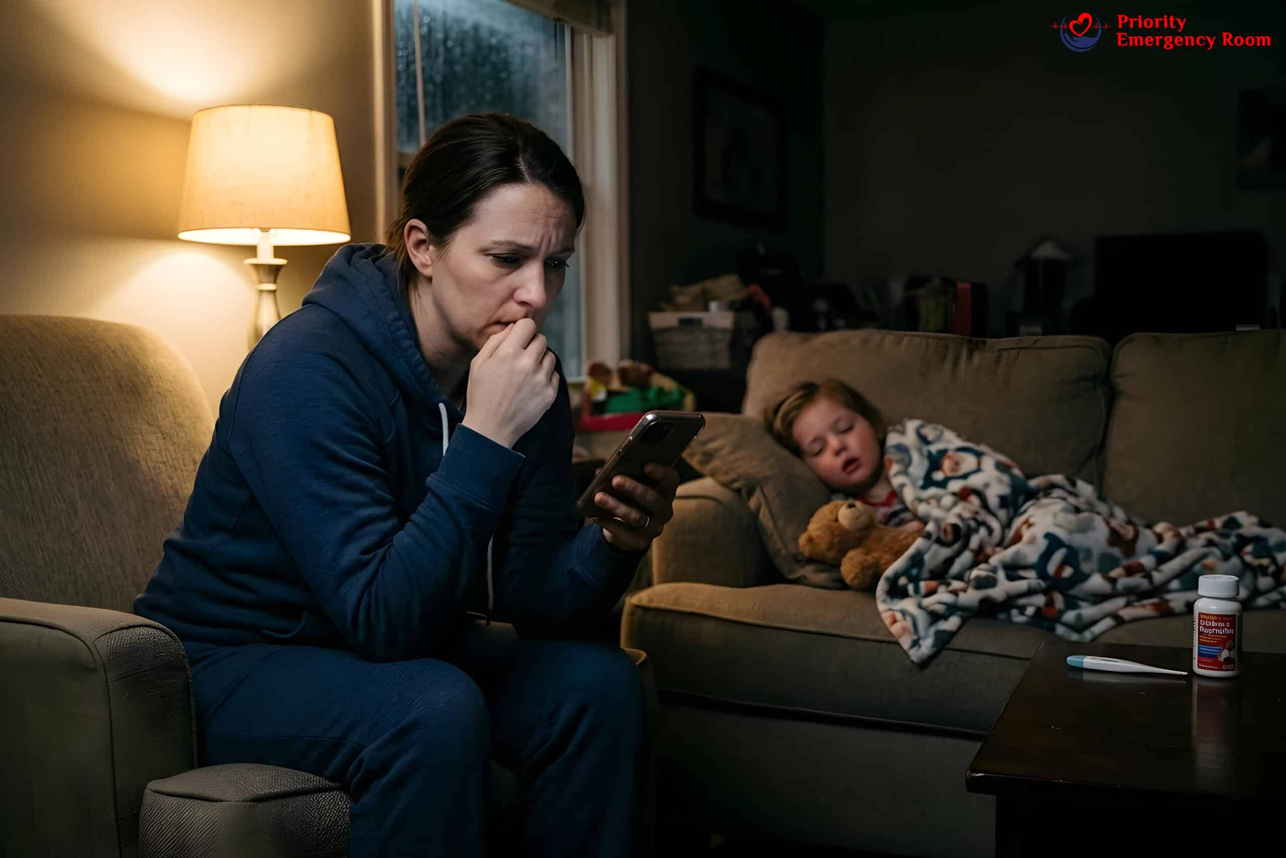 Child with high fever requiring ER visit covered by Medicaid