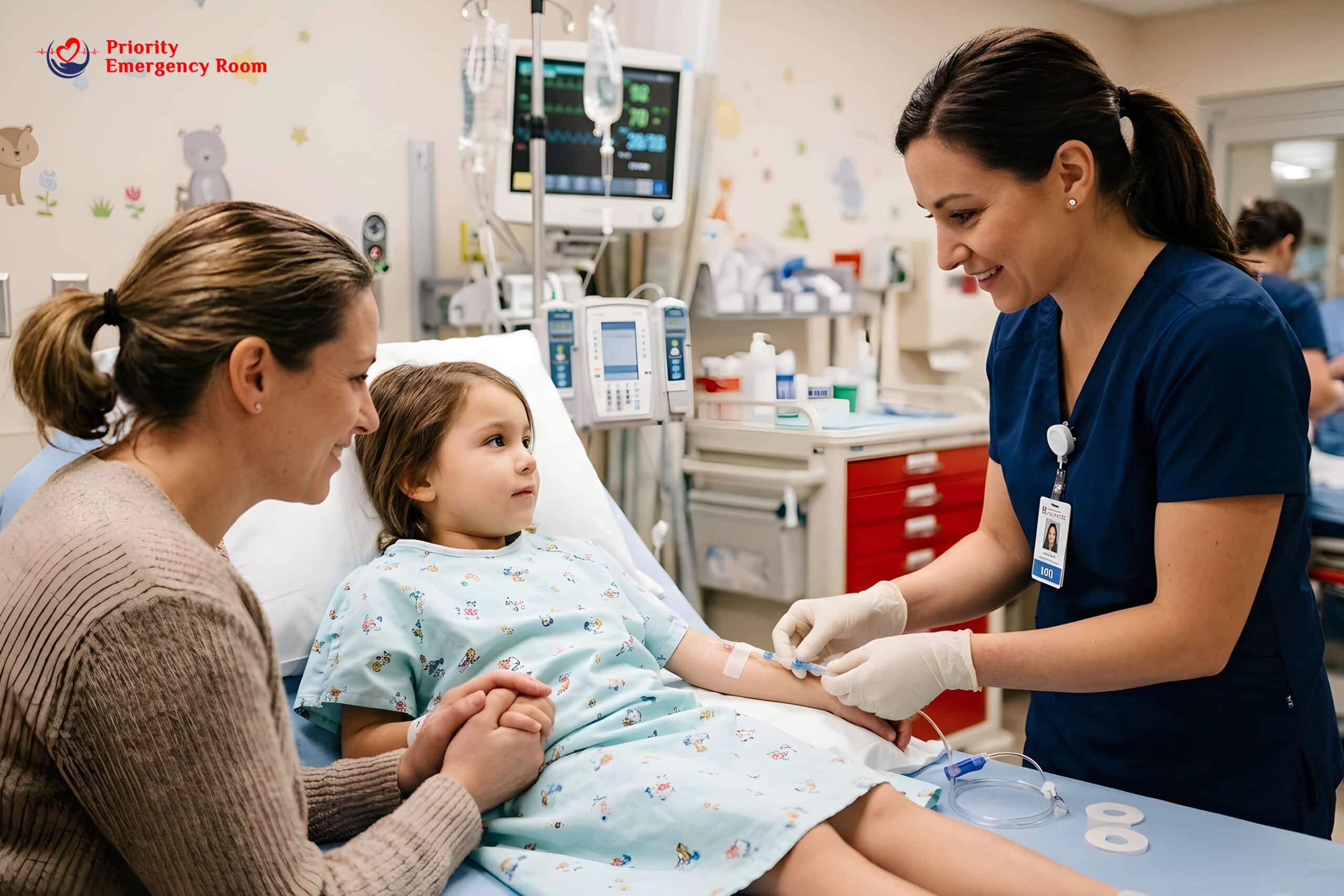 Child with fever and kidney stone symptoms - emergency