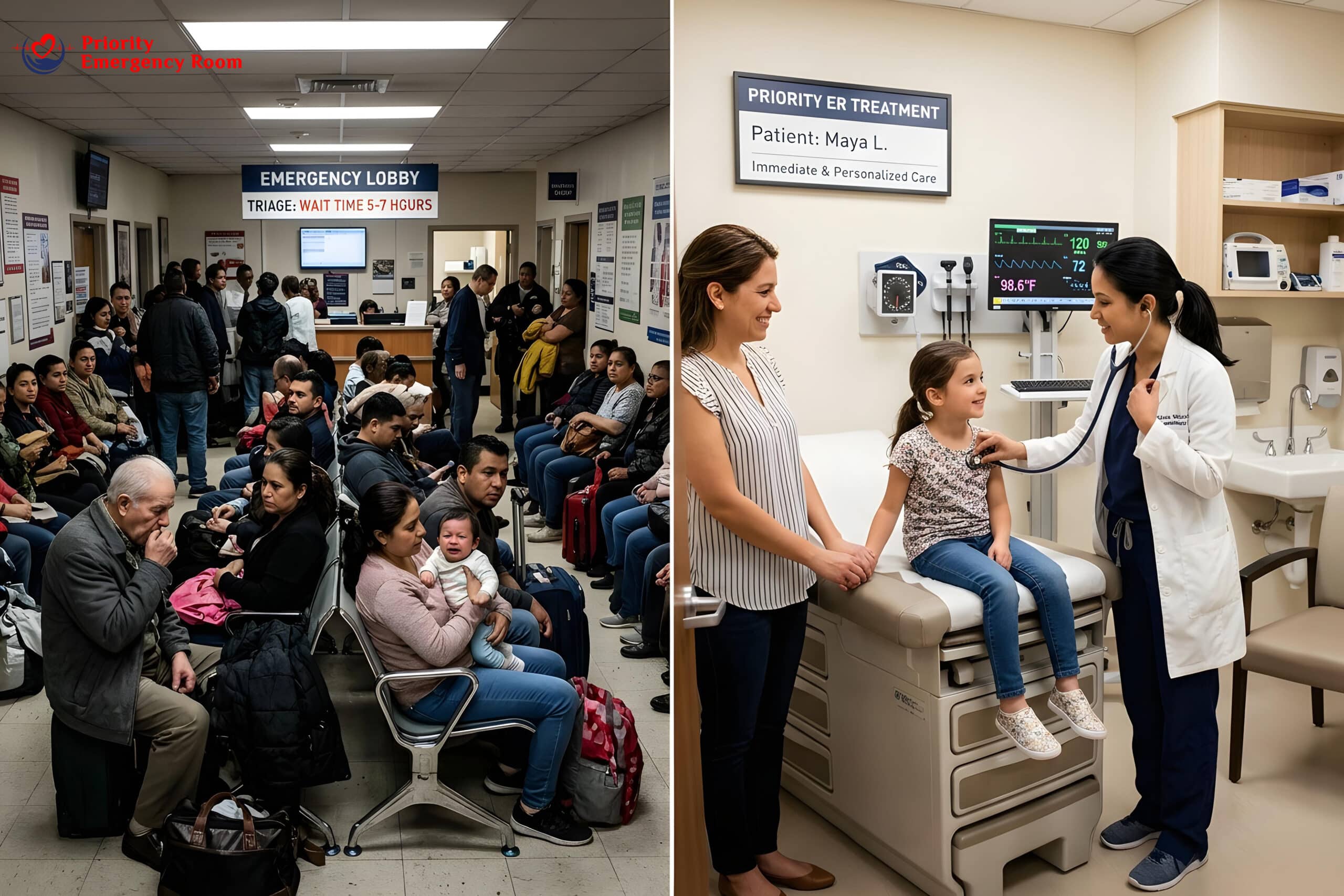 Child with breathing difficulty needing emergency care