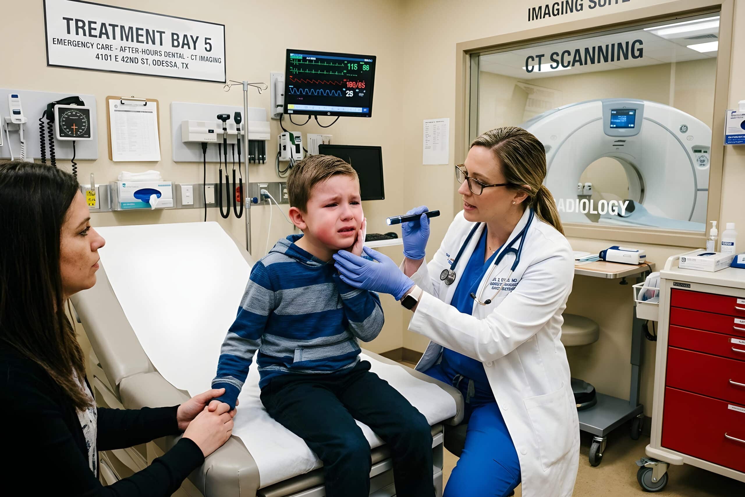 Dental abscess with facial swelling