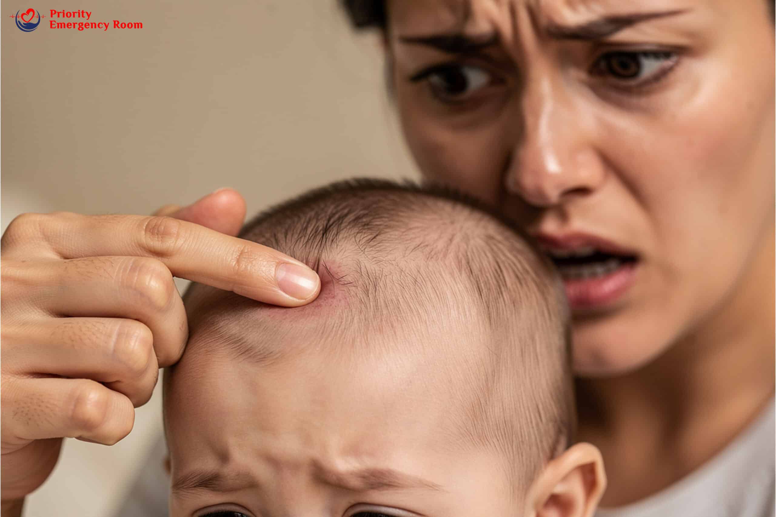Dry diaper indicating severe dehydration
