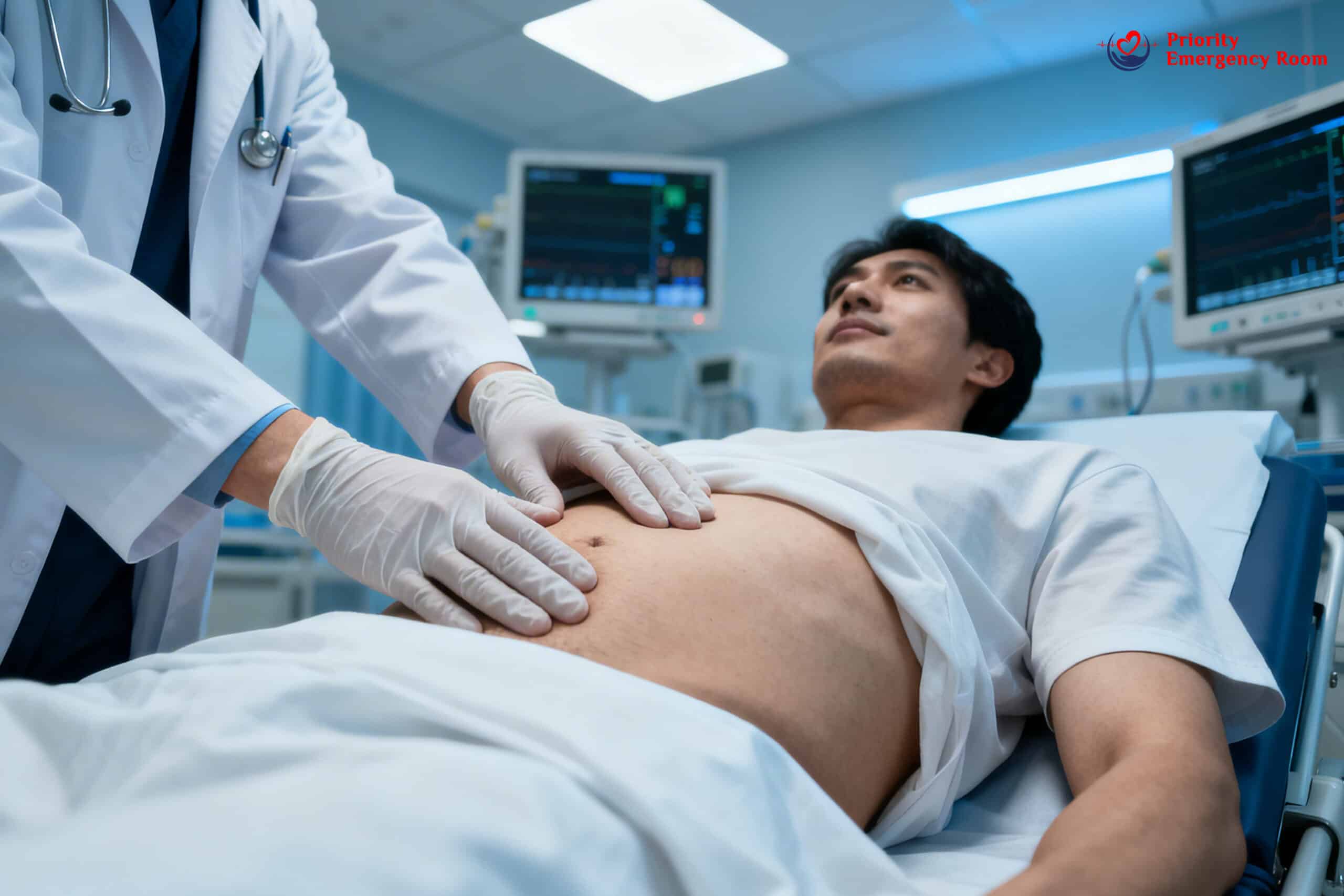 Fever with stomach pain