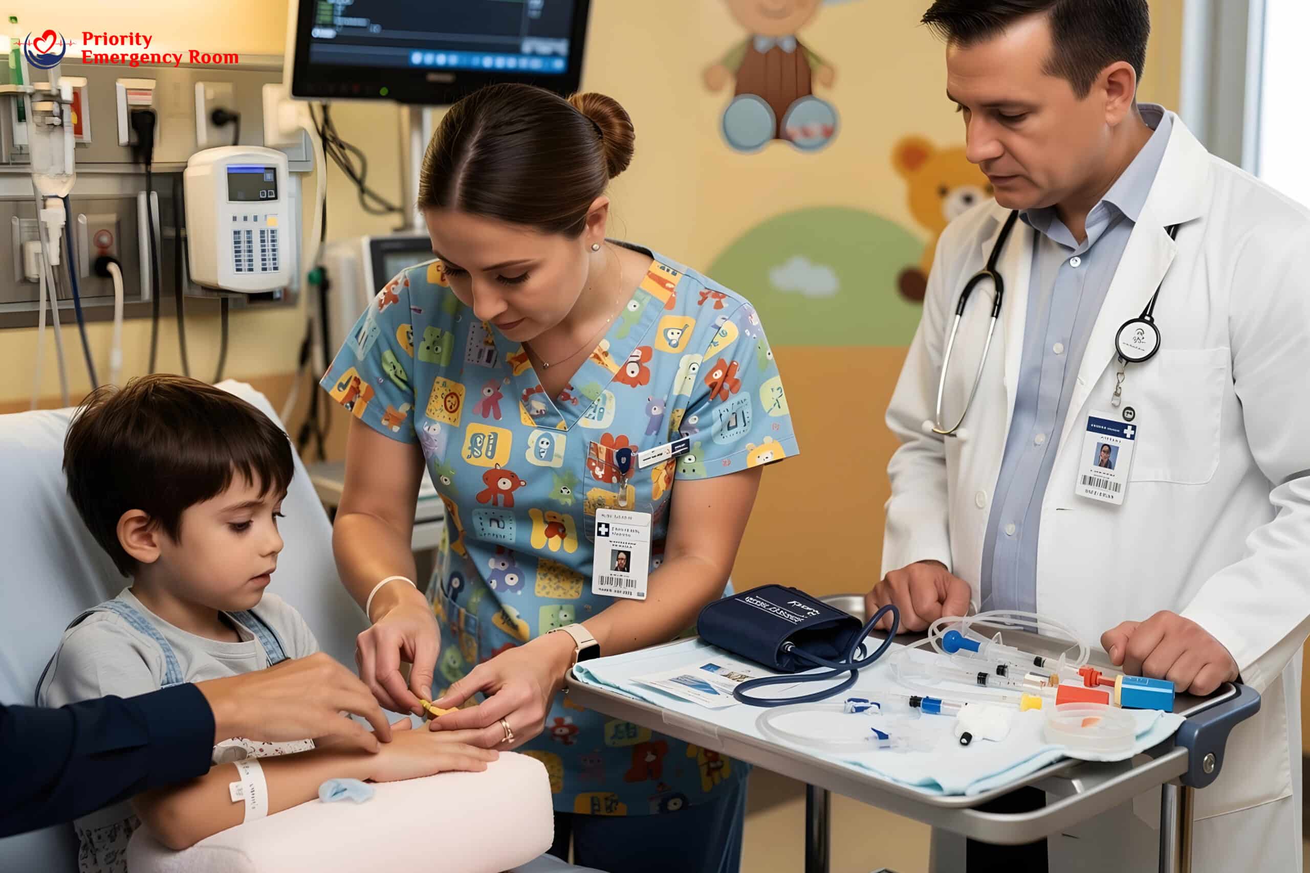 Child with severe abdominal pain and vomiting