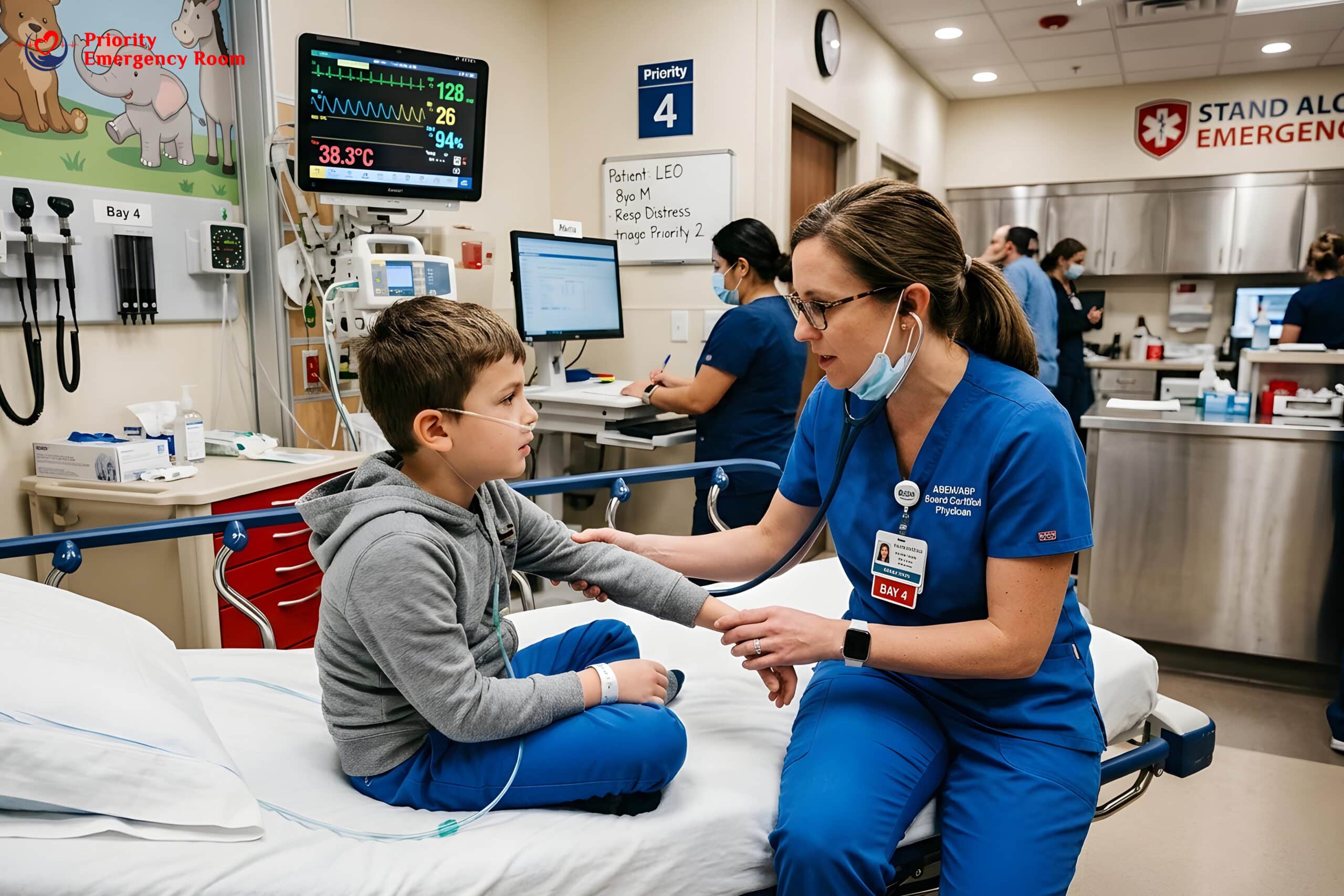 Head injury examination at stand alone emergency room