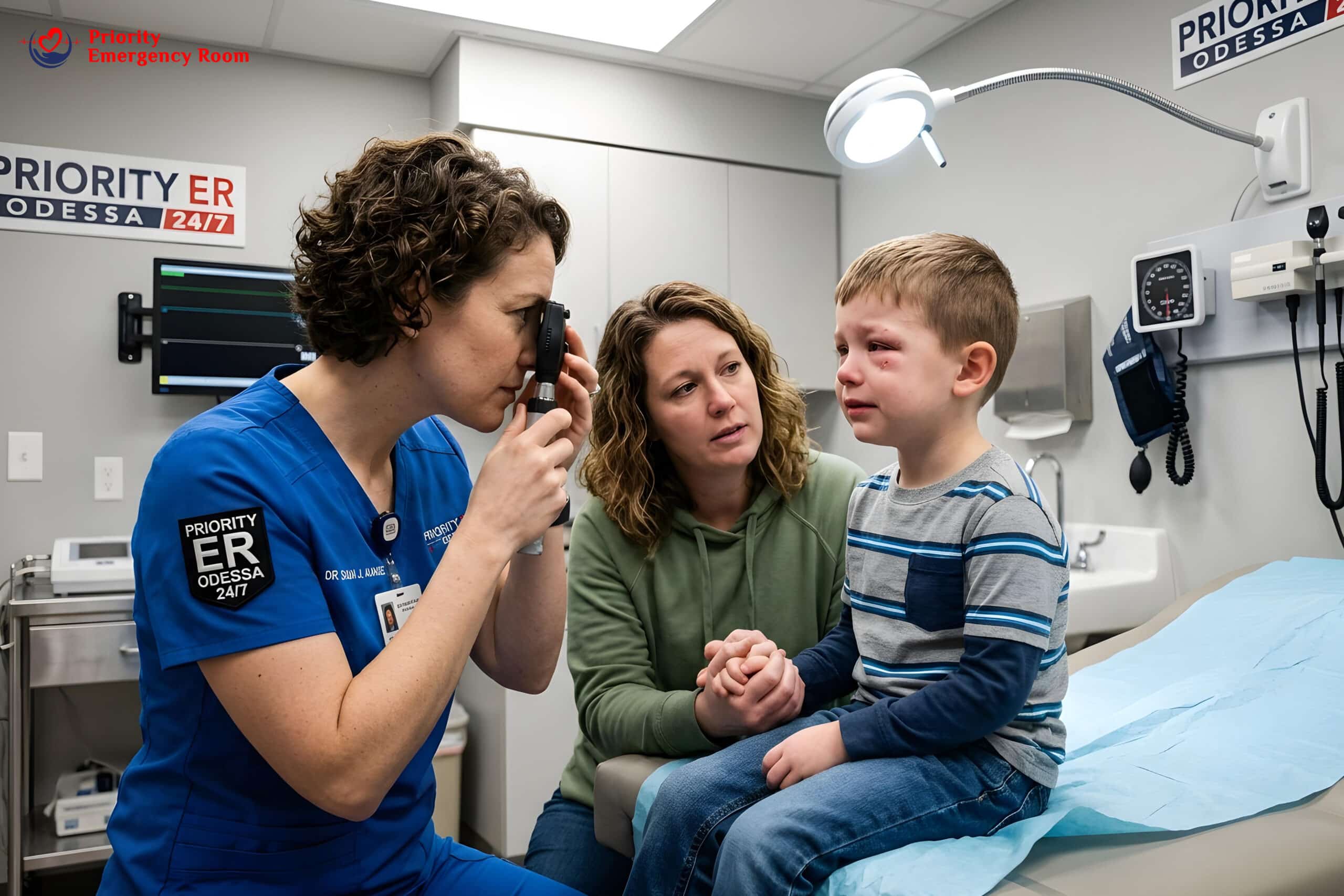 Sudden vision loss requiring emergency care
