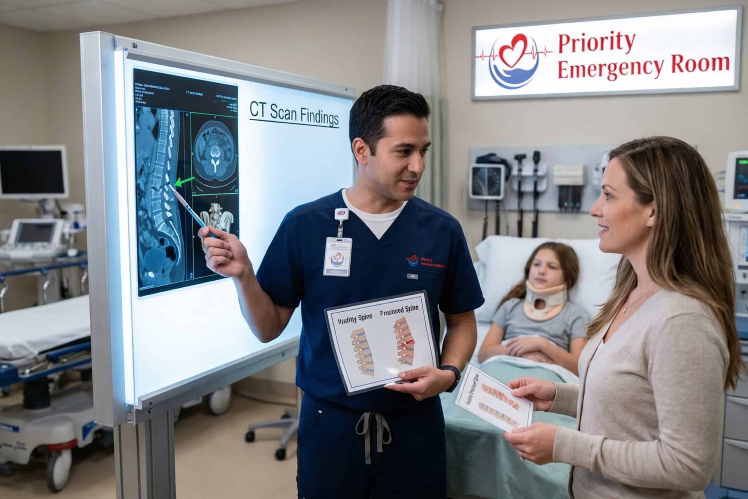 Head injury requiring CT scan at emergency room