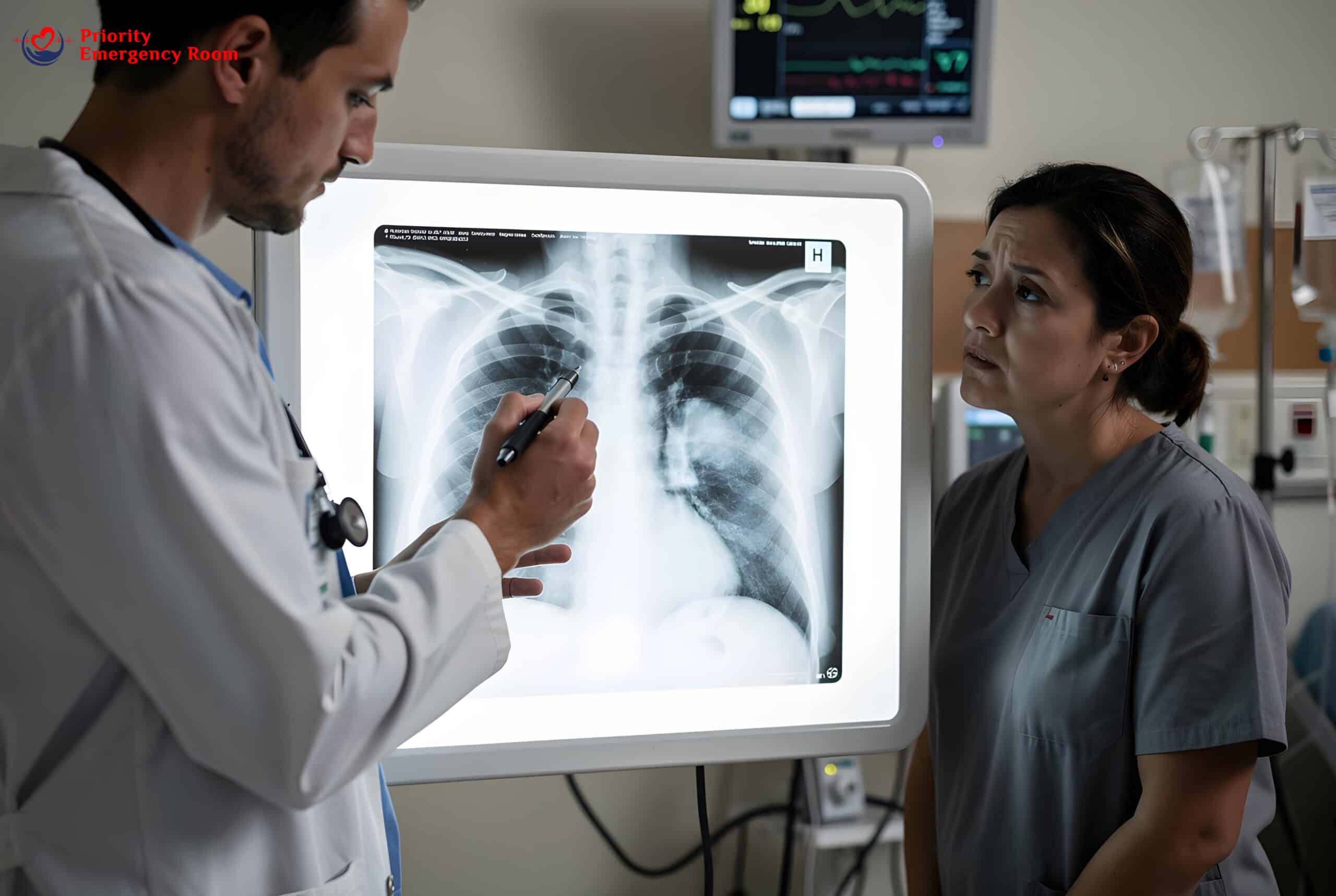 Child being monitored for febrile seizure from pneumonia fever