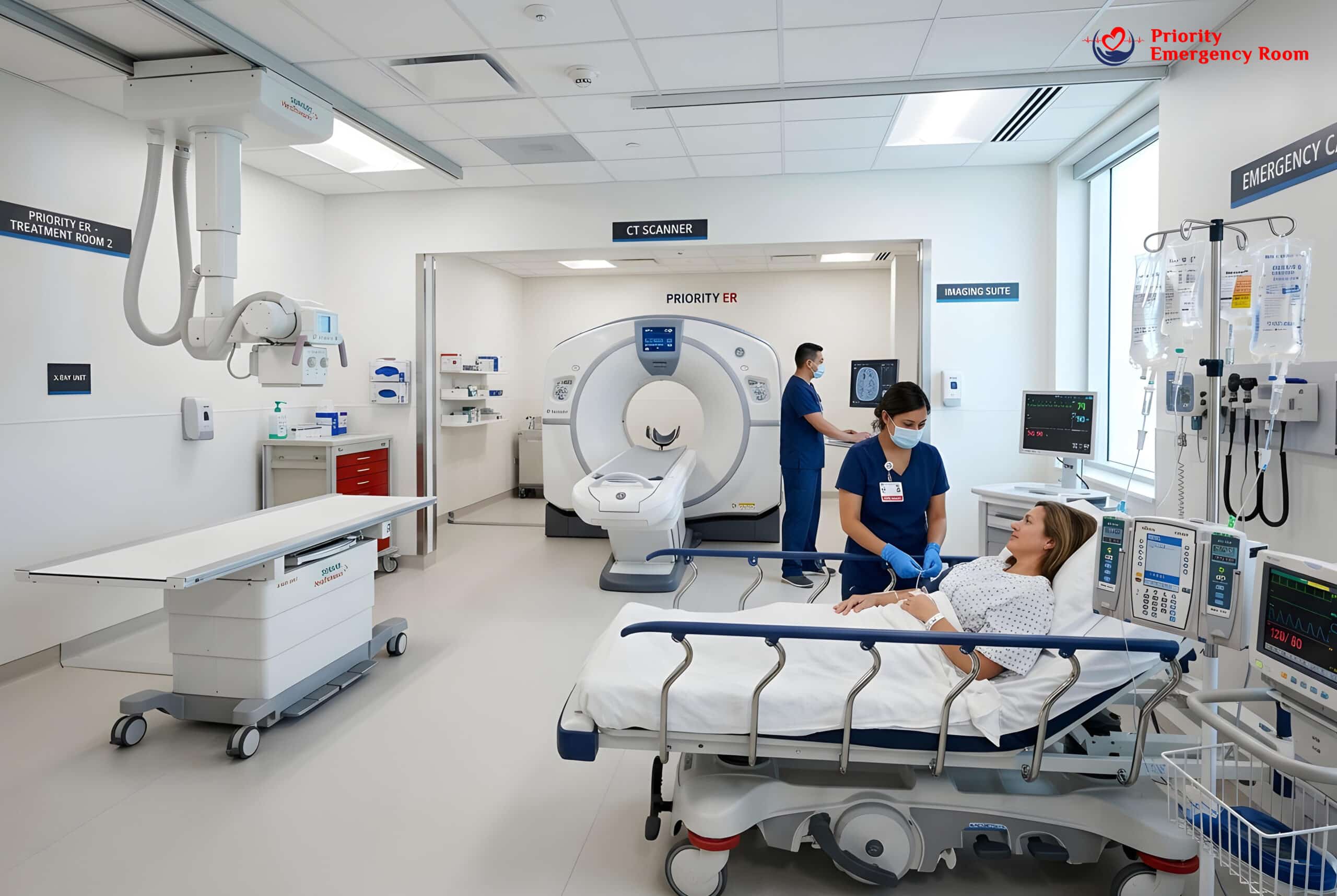 Broken bone requiring X-ray at stand alone emergency room