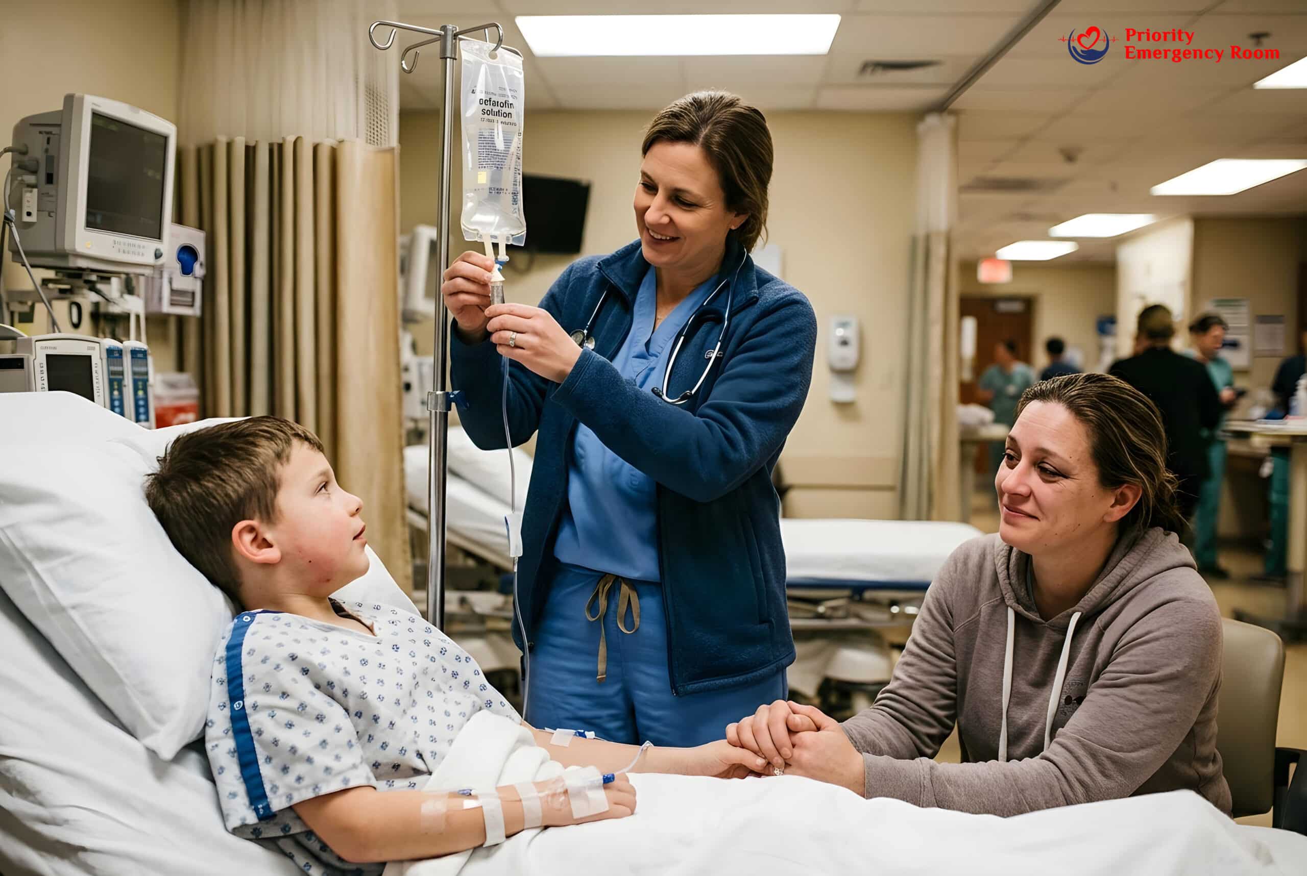 Child having difficulty swallowing from dental infection