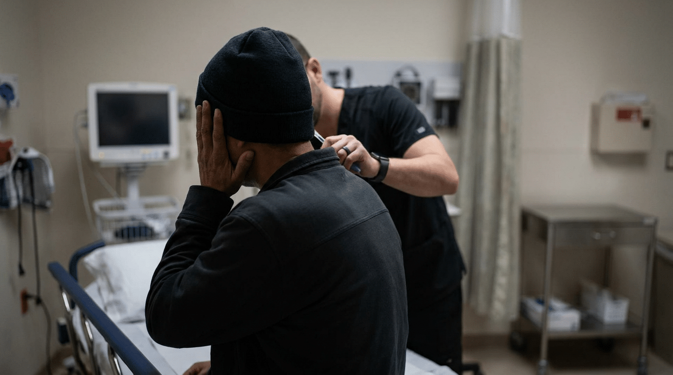 Head injury examination in child