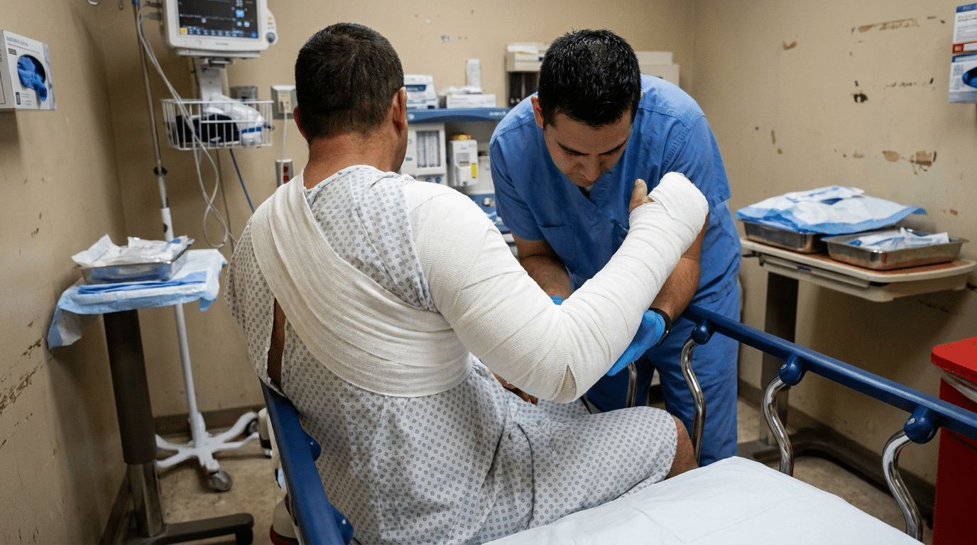 Third-degree burn requiring ER treatment