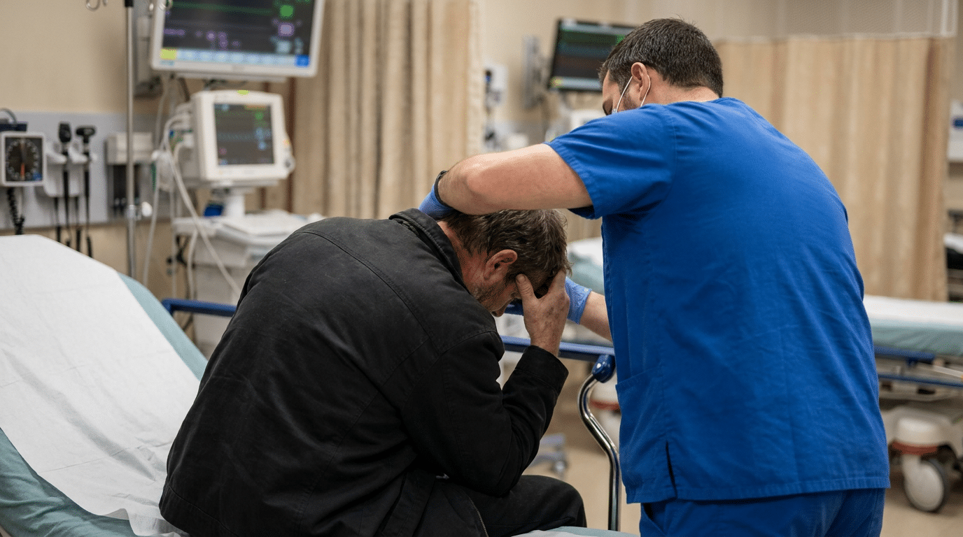 Severe headache and unequal pupils after concussion