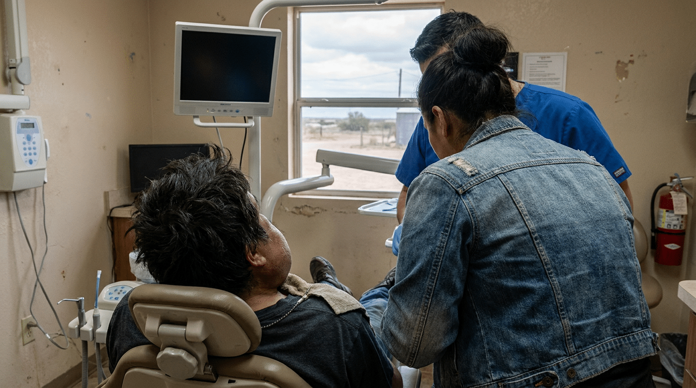 Spreading facial swelling from dental abscess