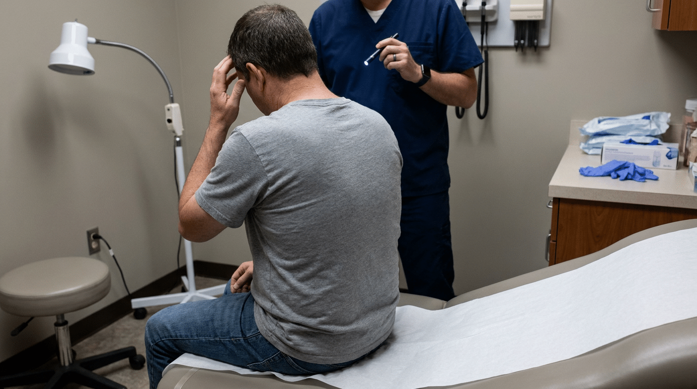 Head injury examination in child